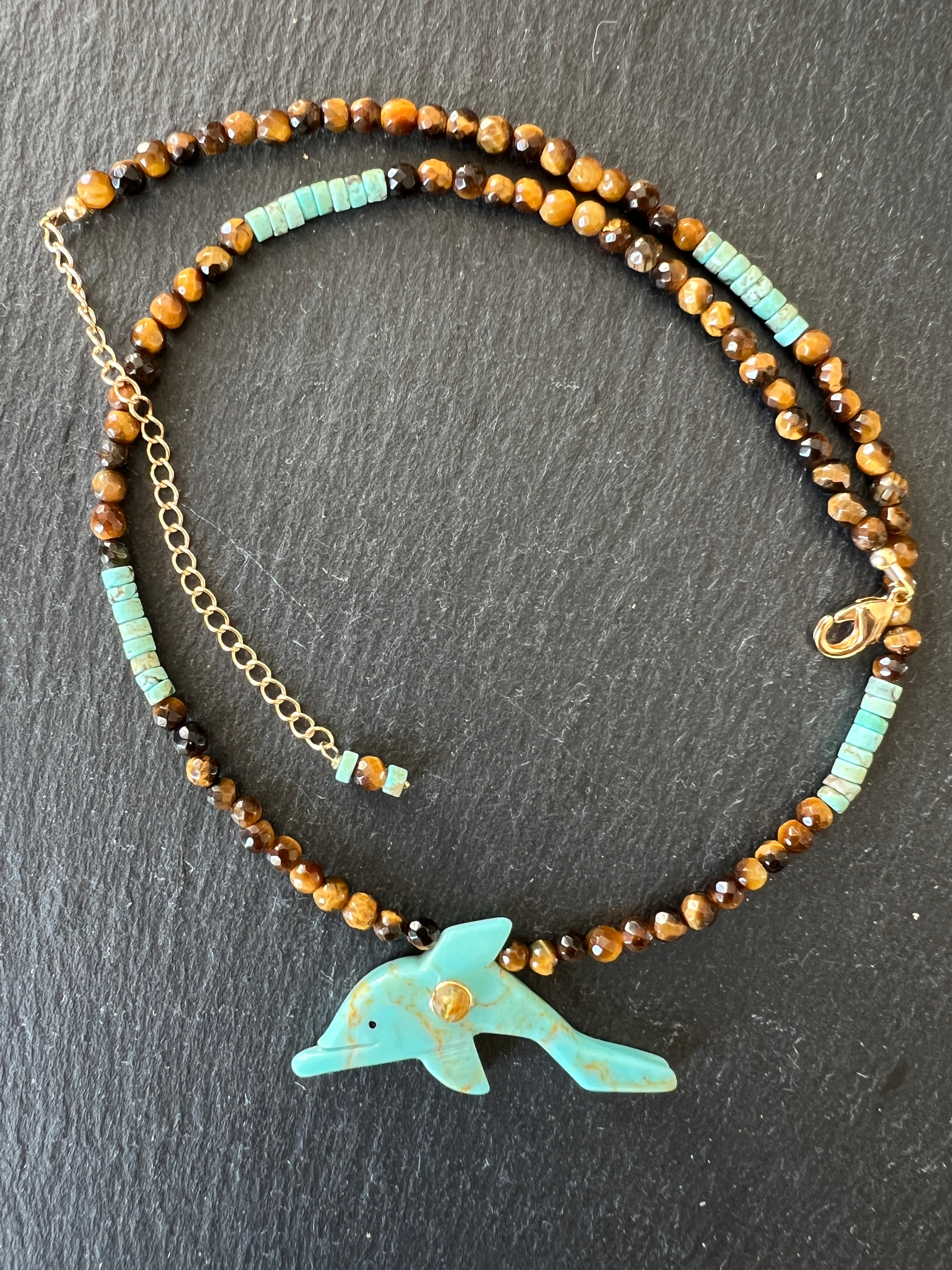 Collier Totem en Oeil de Tigre
