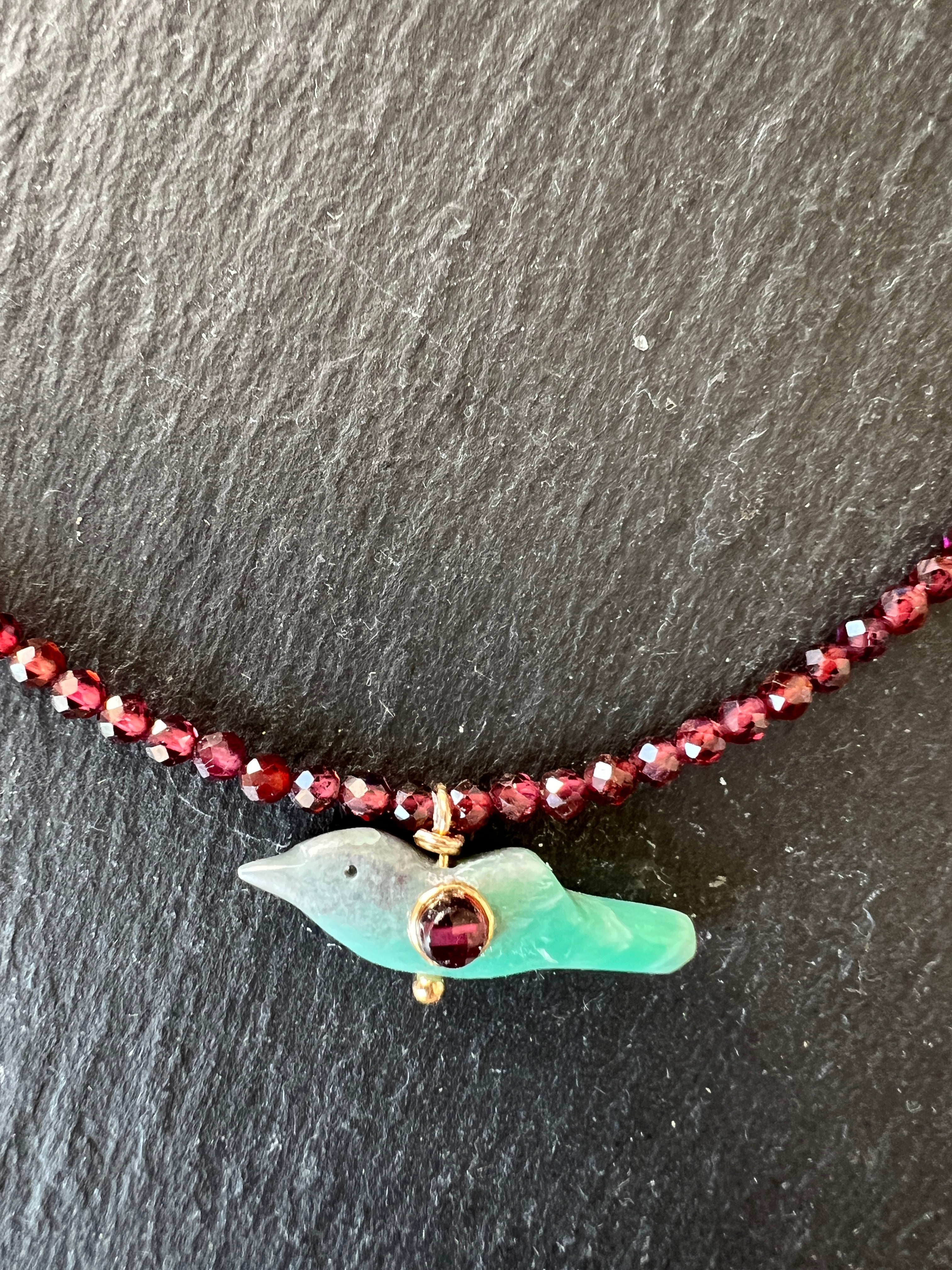 Collier Totem en Grenat