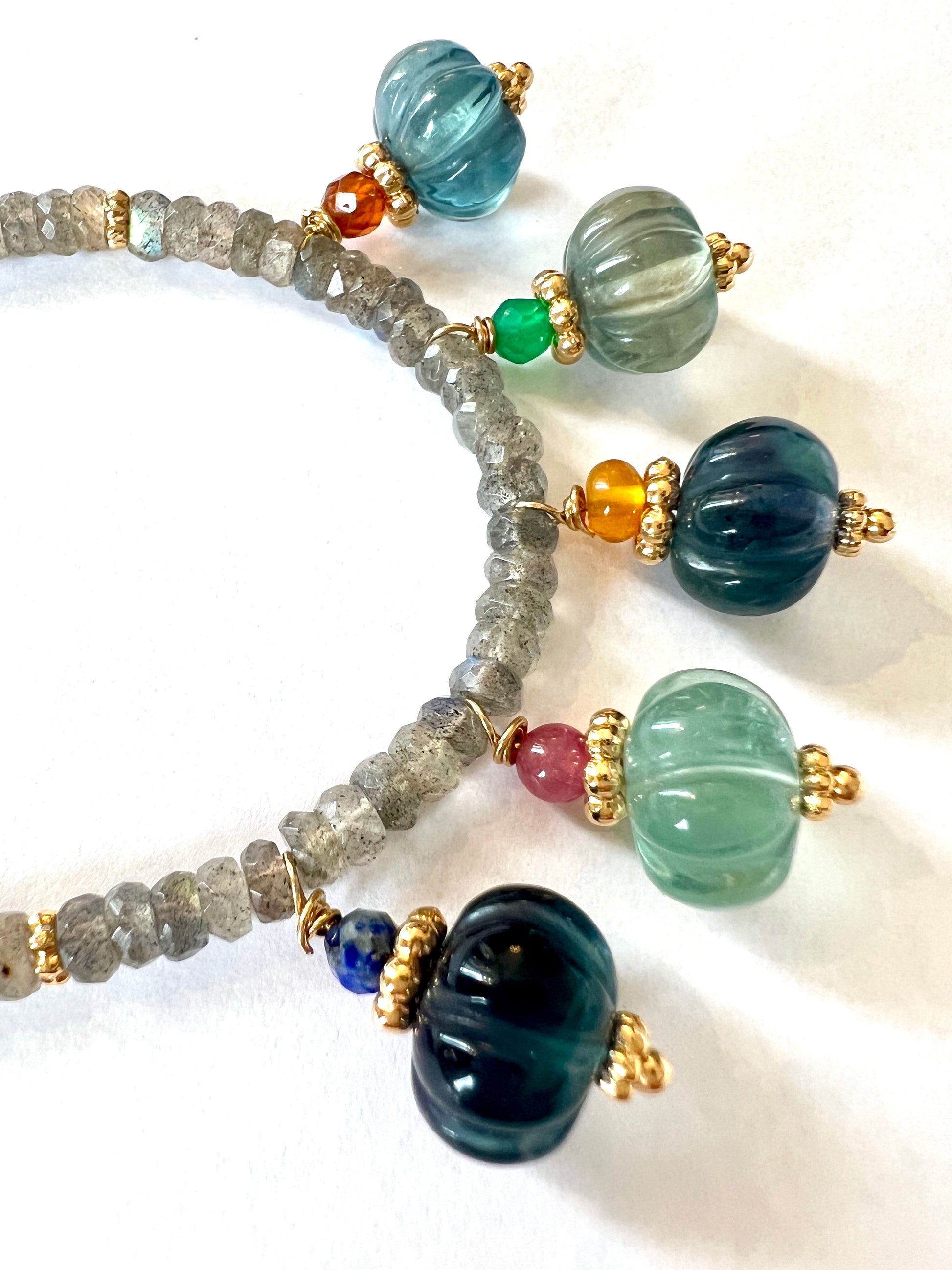 collier pumkin fluorite