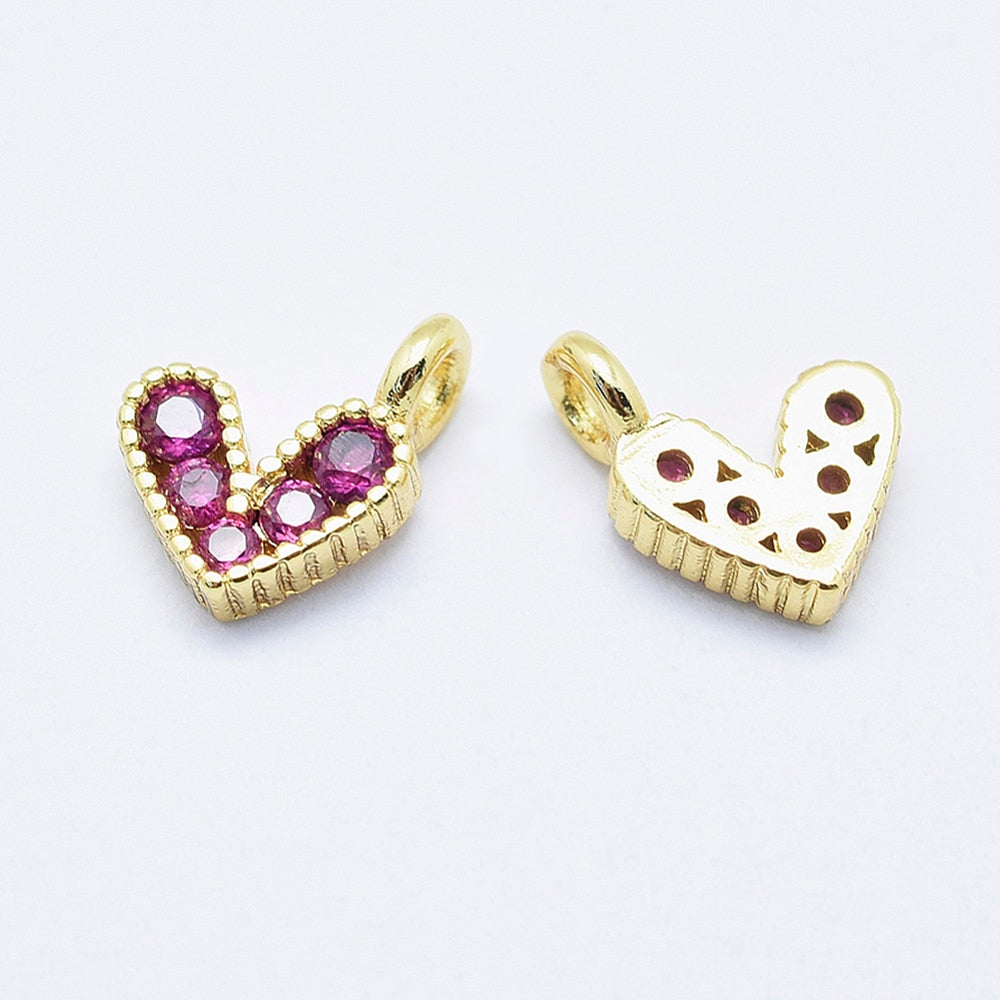 Breloque Coeur Fuchsia