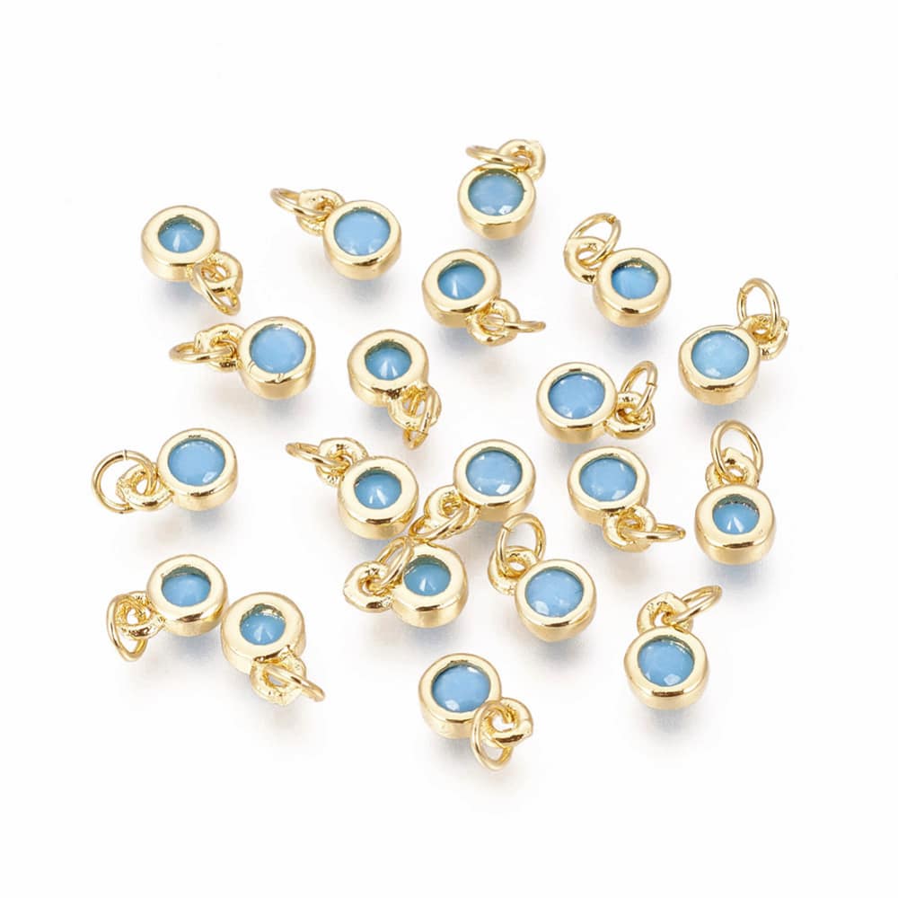 Mini Zircon Turquoise Serti