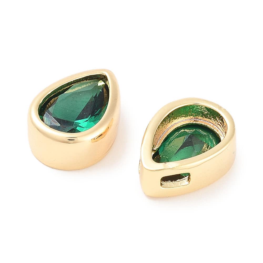 Perle Goutte Zircon Vert