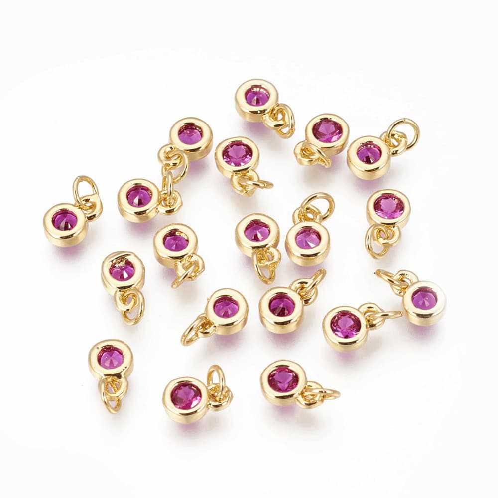Mini Zircon Fuchsia Serti