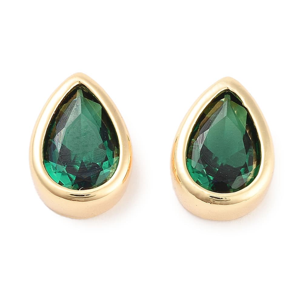 Perle Goutte Zircon Vert