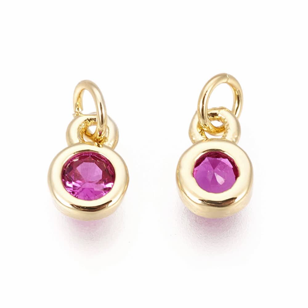 Mini Zircon Fuchsia Serti