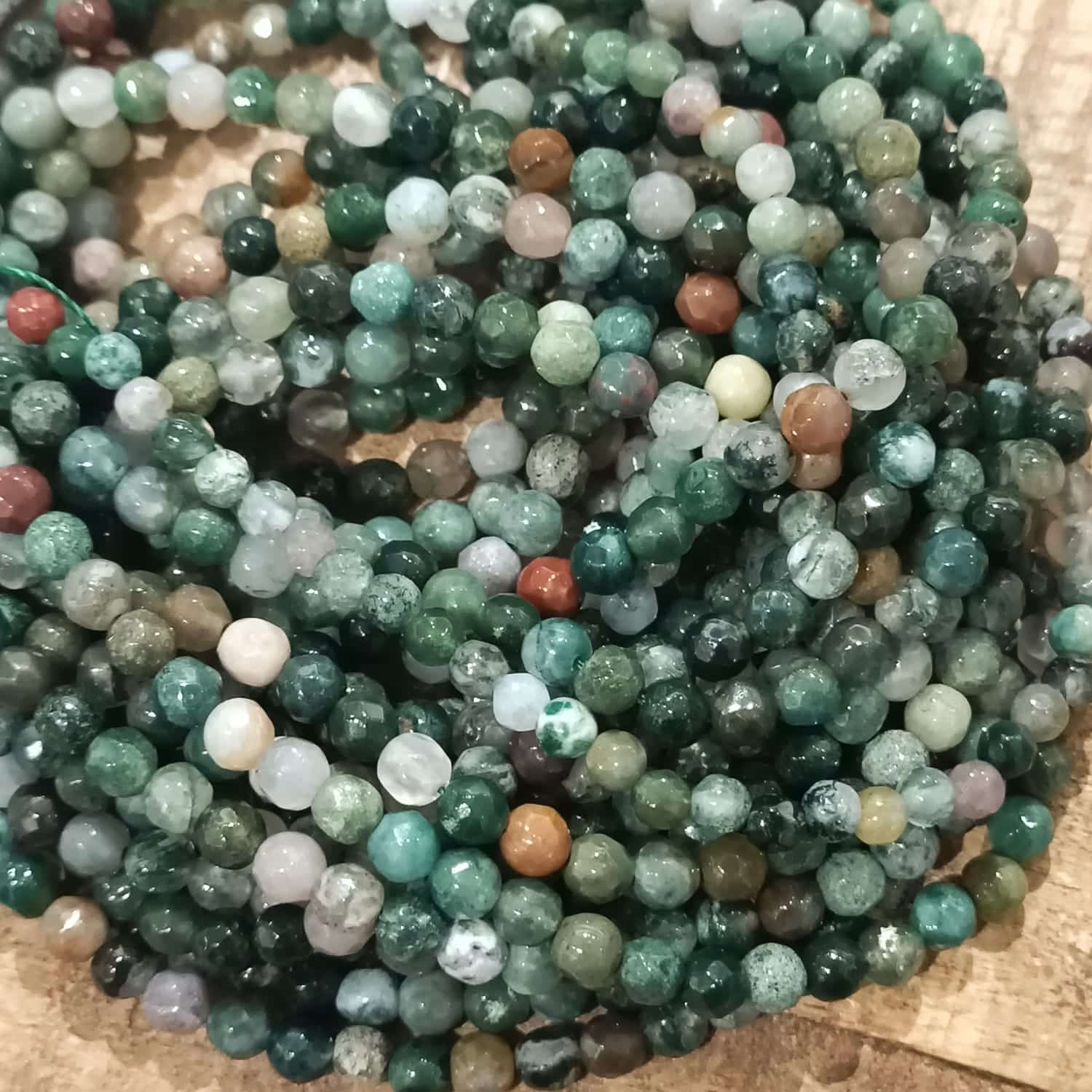 Agate Indienne facettée 4mm