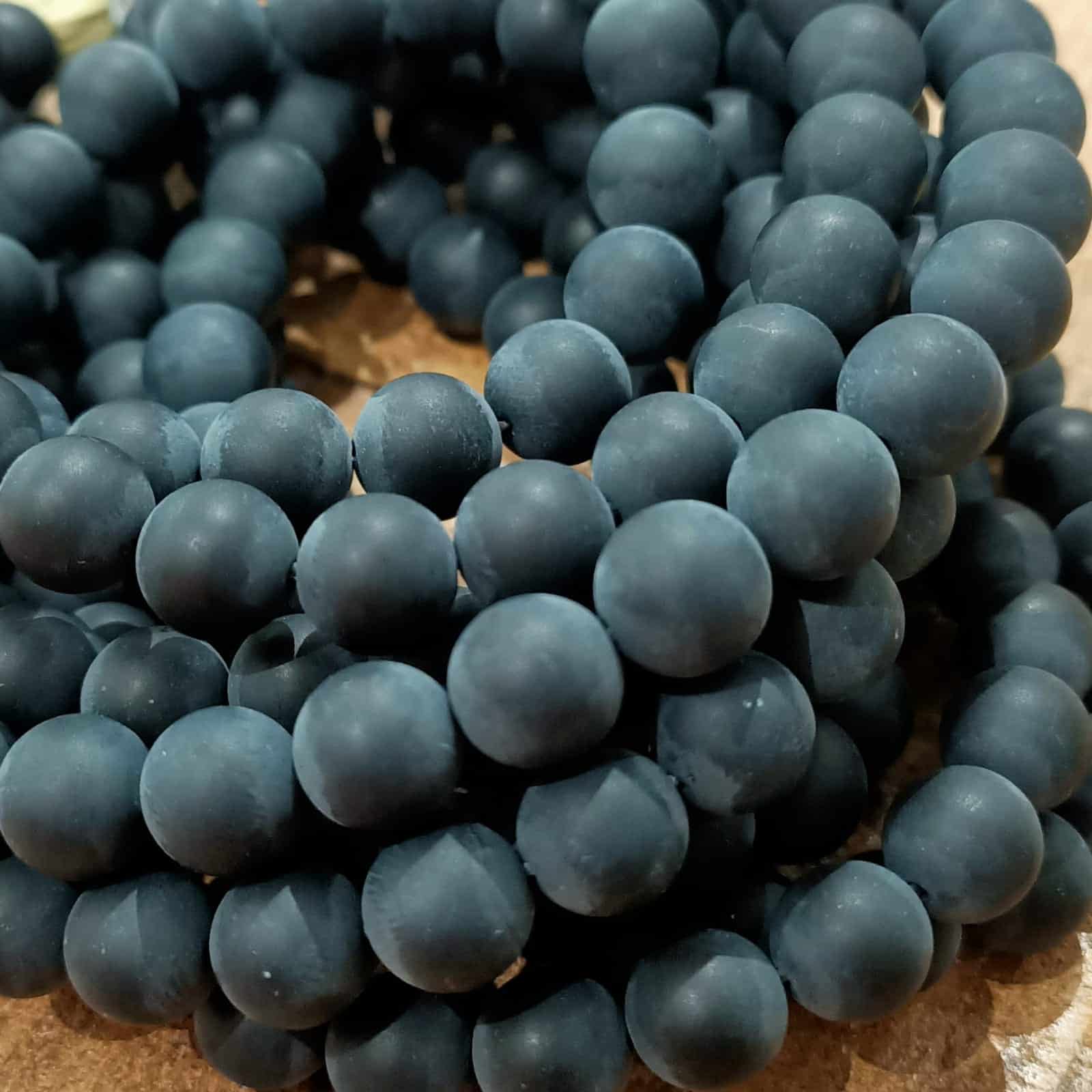 Agate Noire Mate 8mm
