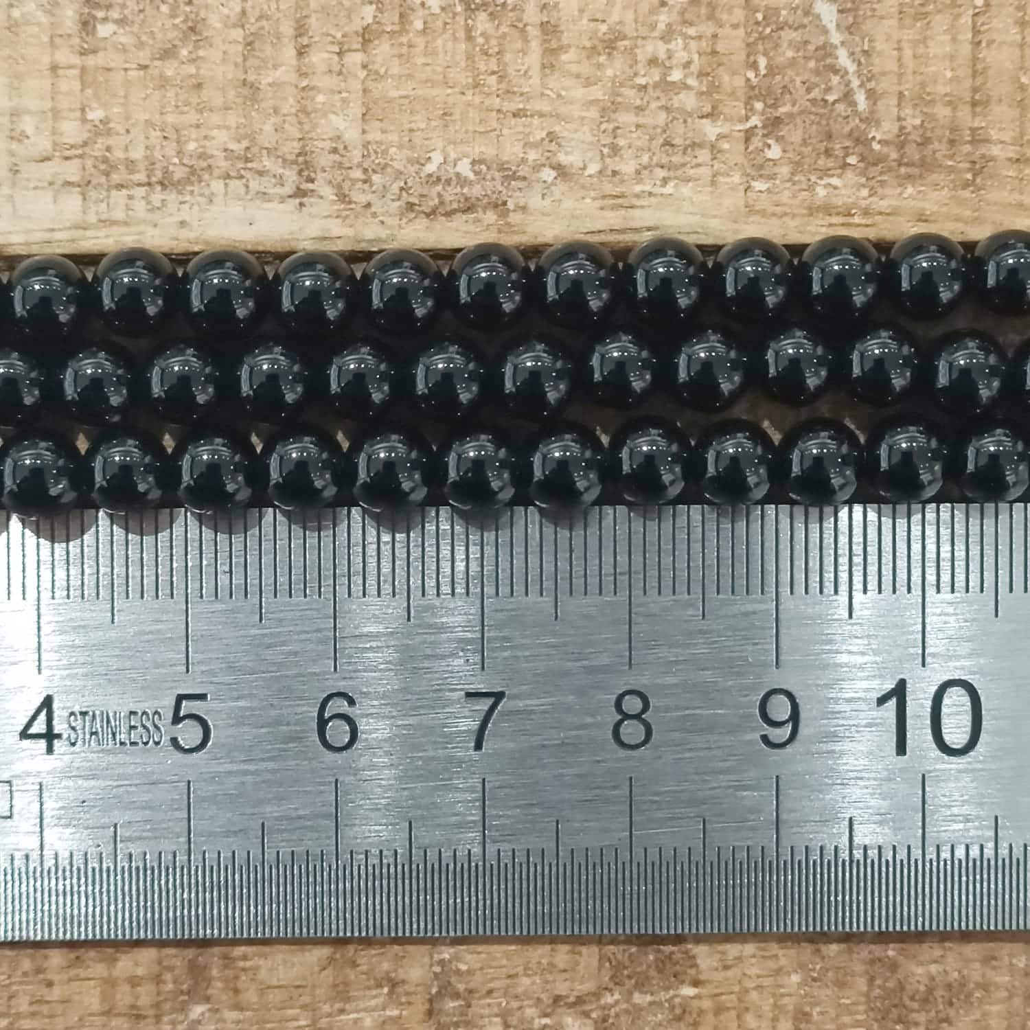 Agate noire 6mm, Onyx 1