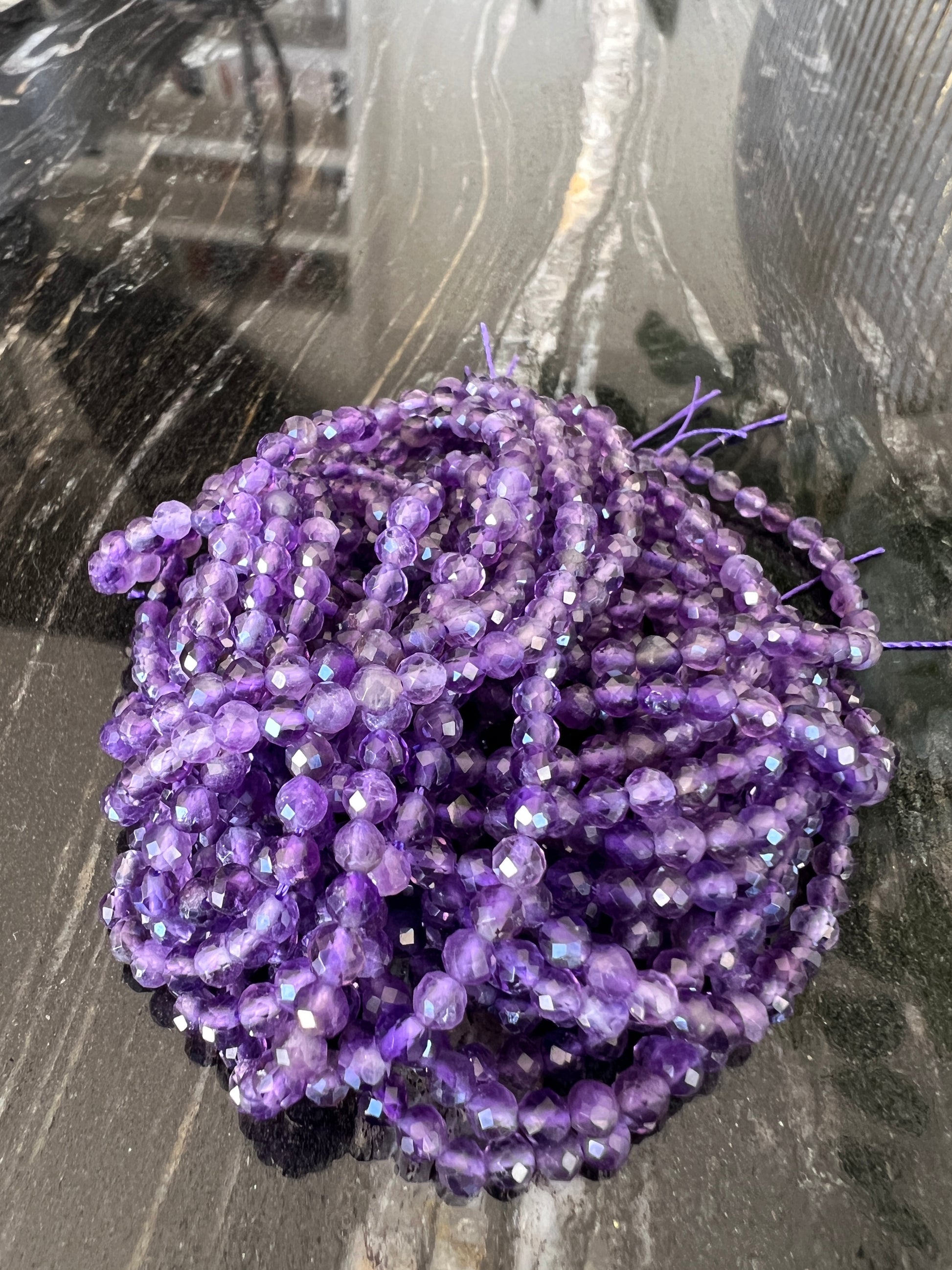 Améthyste à Facette 4mm