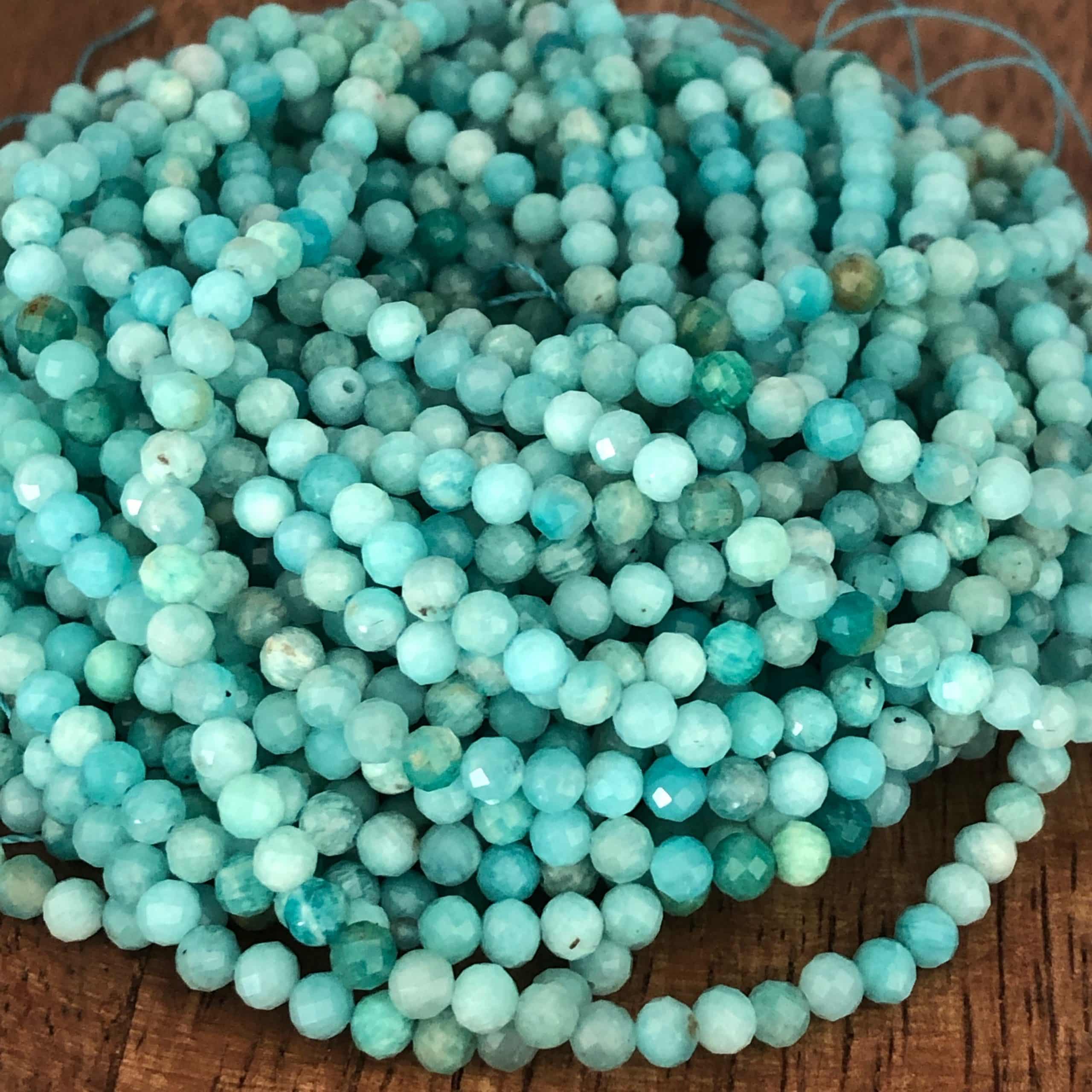 Amazonite verte facettée 4 mm (2)
