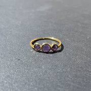 Bagues trois pierres Amethyste 1