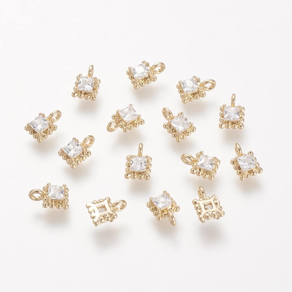 Breloque Carrée Strass