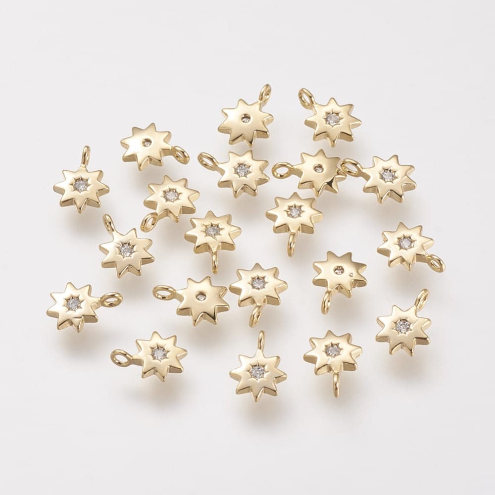 Breloque Etoile Or 18K 6mm
