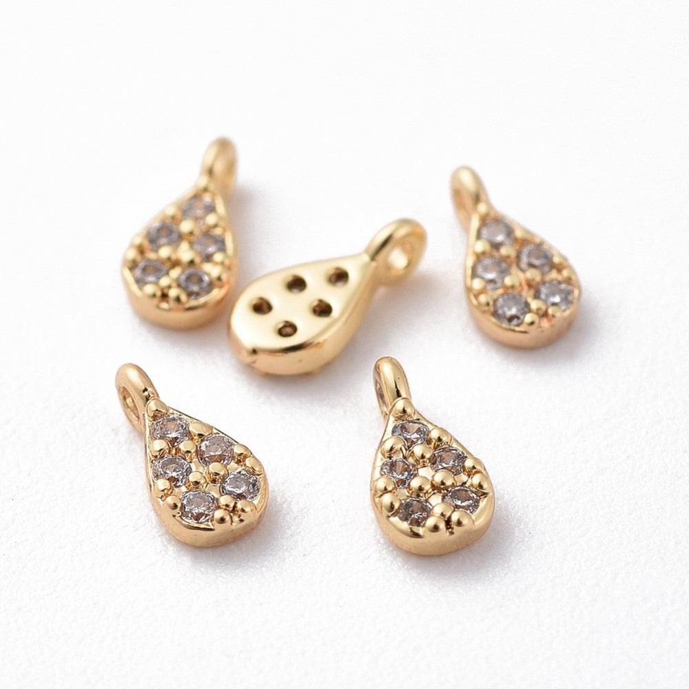 Breloque Mini goutte Zircons