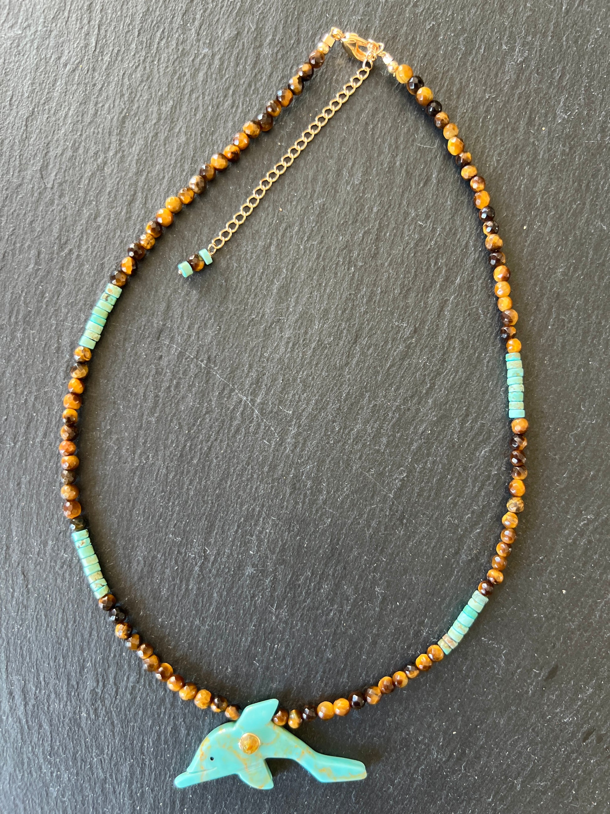 Collier Totem en Oeil de Tigre