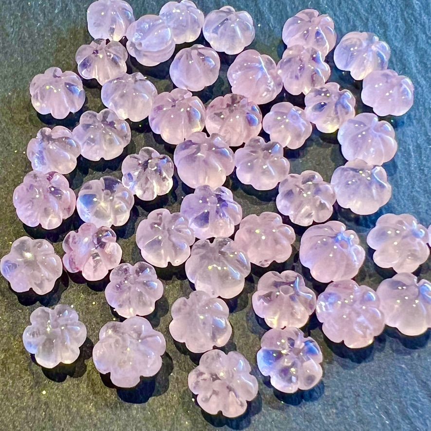 Perles Pumkin Quartz Rose