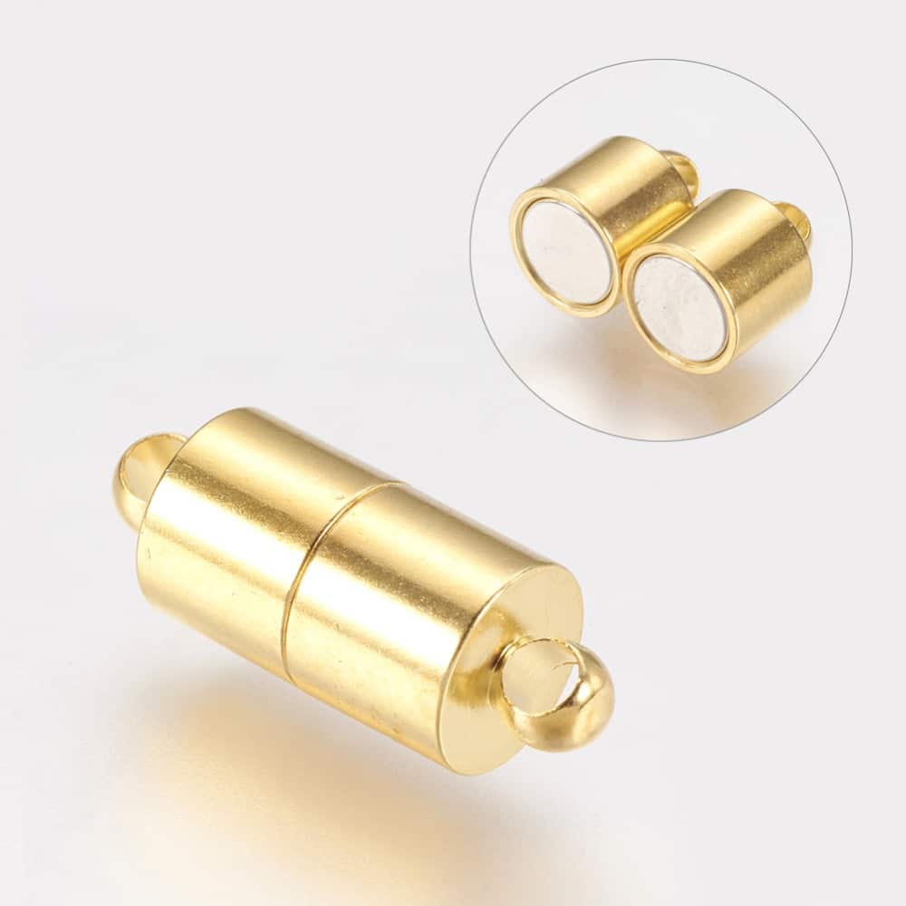 Fermoir Aimanté Colonne Or 16x6mm