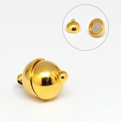 Fermoir Boule Aimanté Or 14x10mm