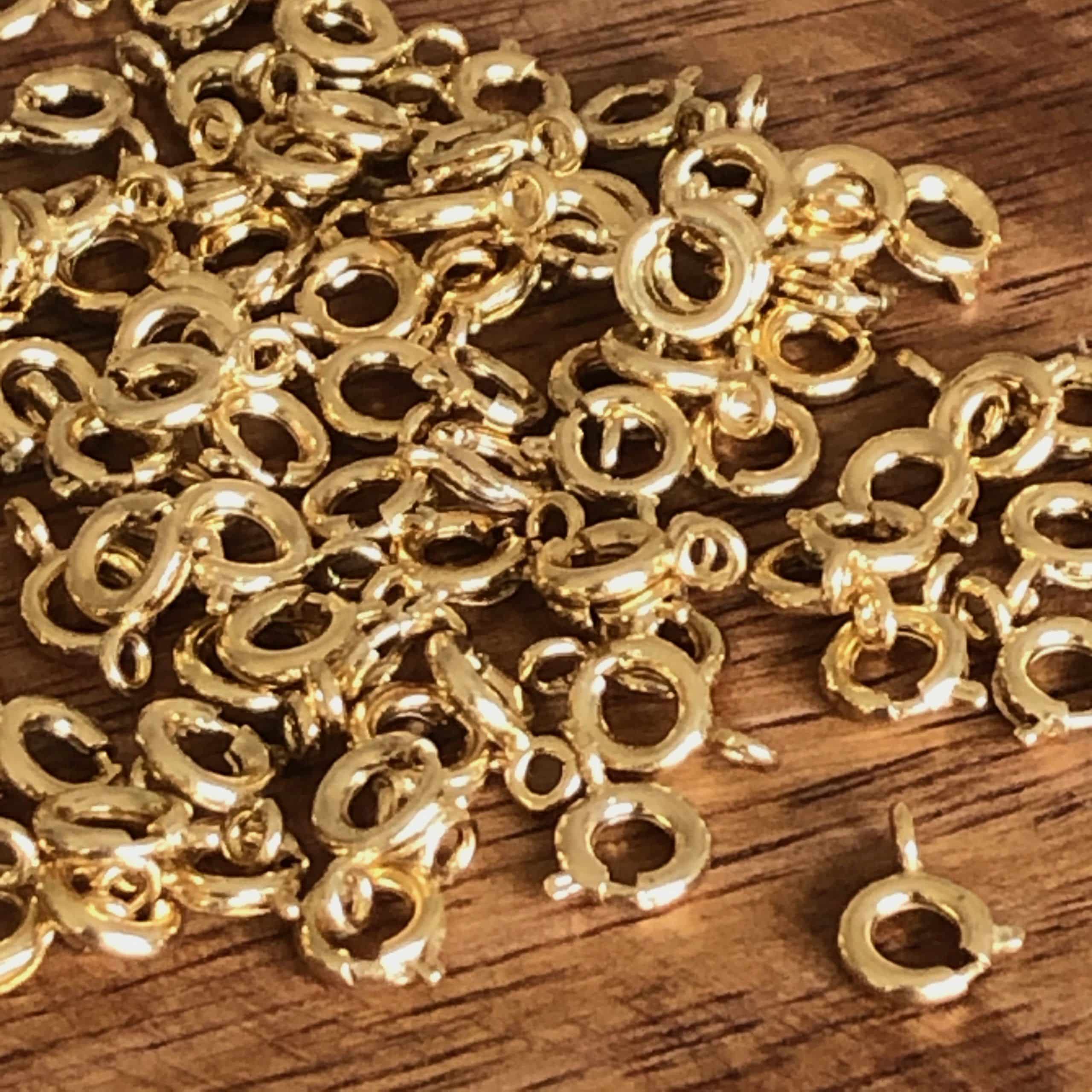 Fermoirs Laiton Or 6mm