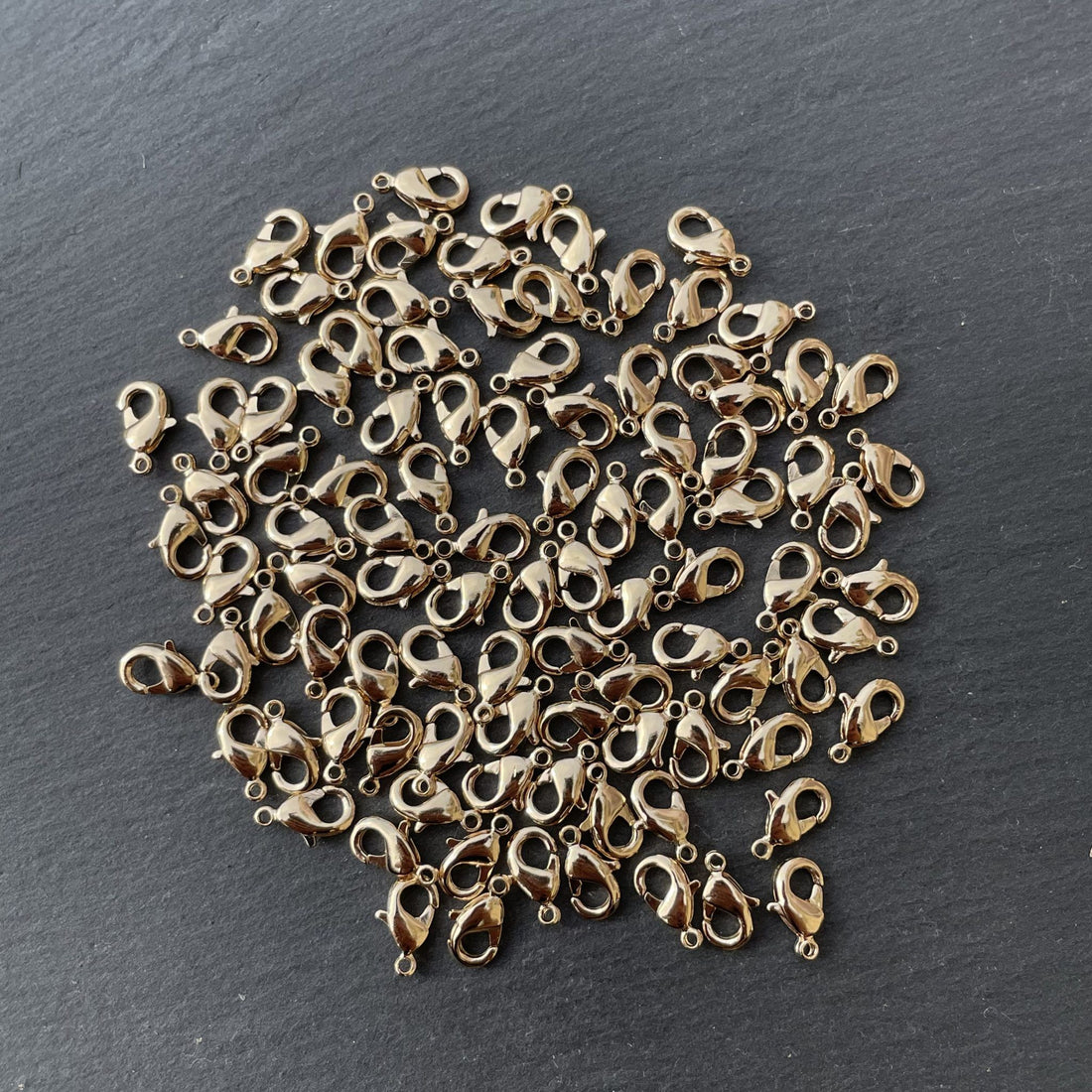 Fermoirs plaqué or 3 microns 12 mm
