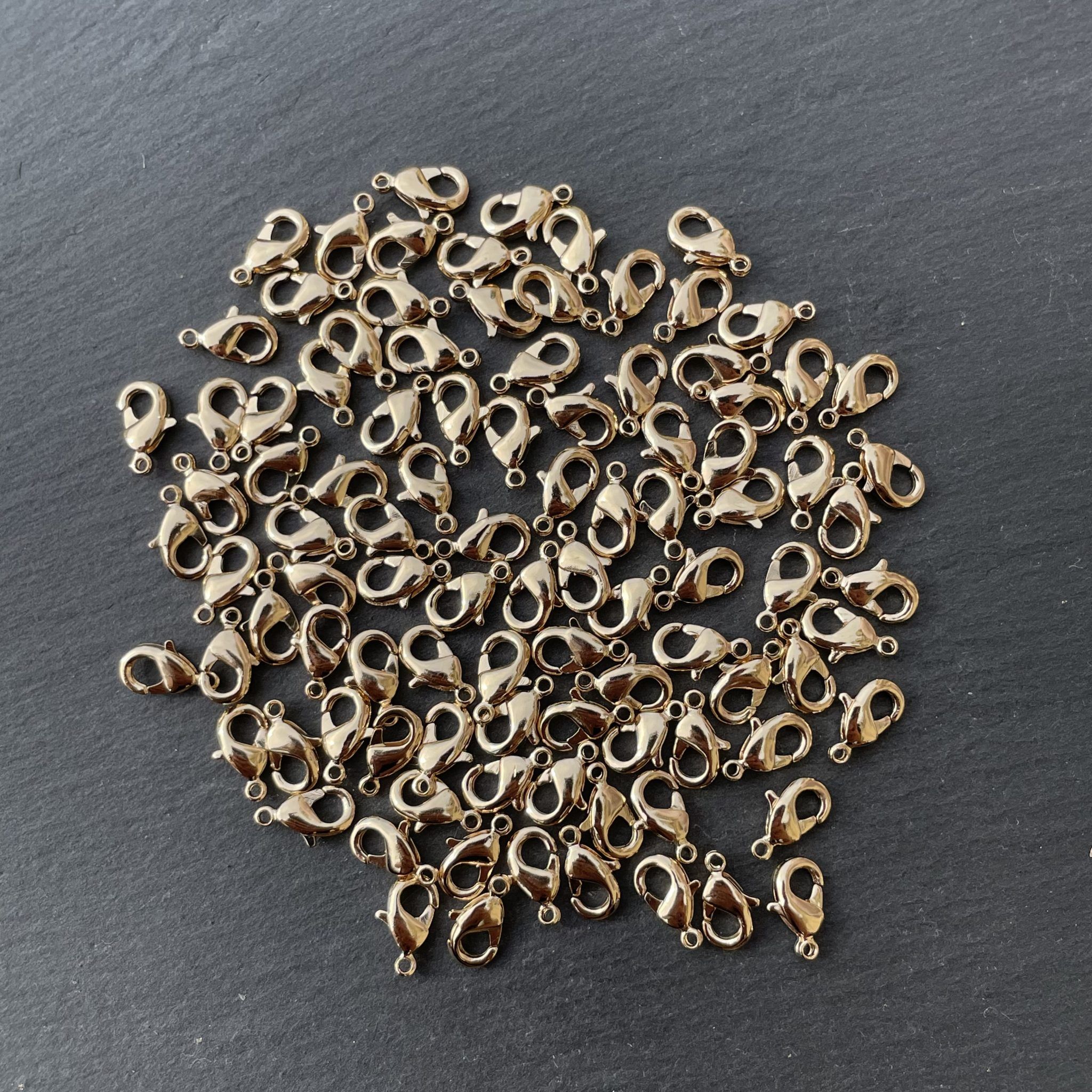 Fermoirs plaqué or 3 microns 12 mm