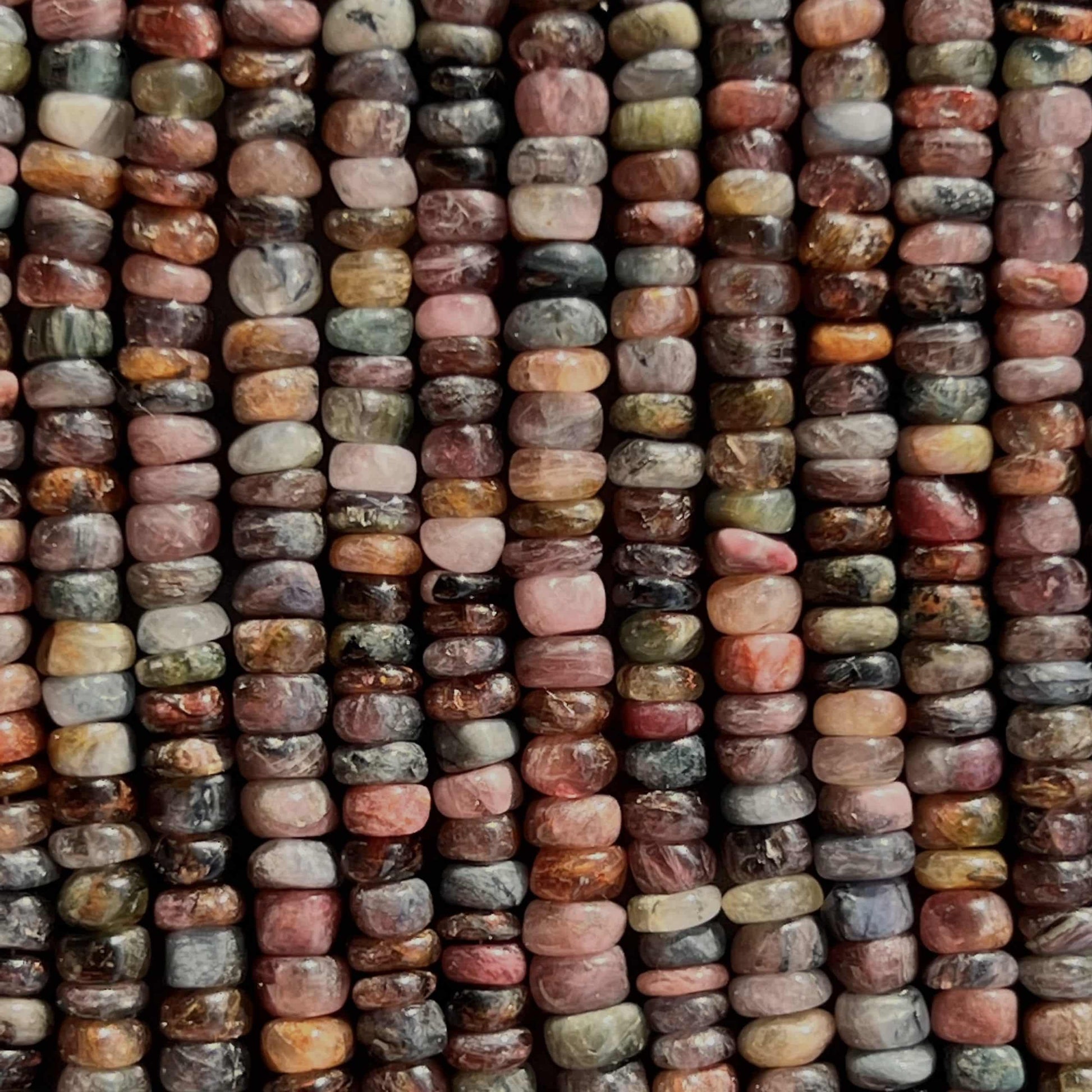 Fil de Perles Rondelles en Tourmaline 6mm