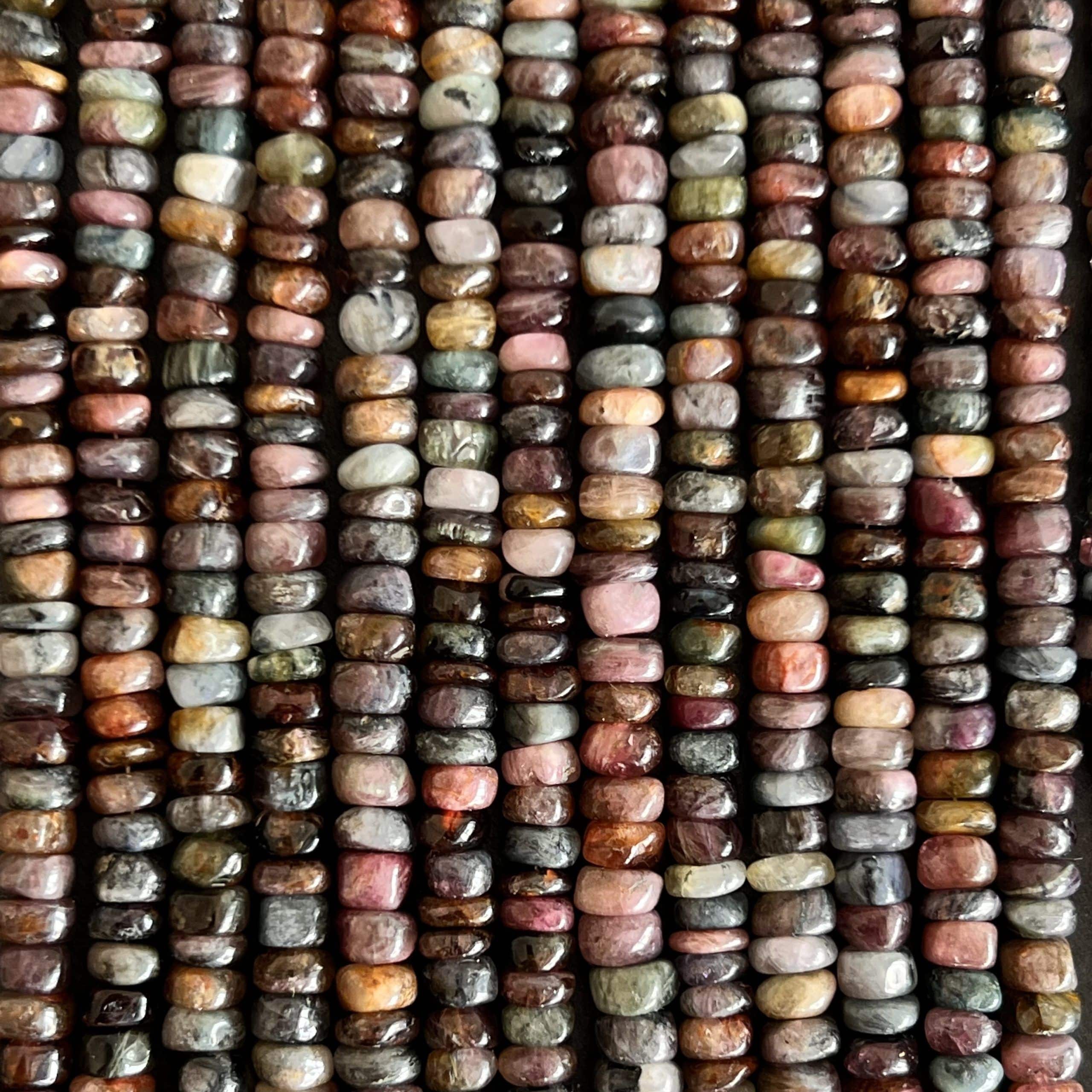 Fil de Perles Rondelles en Tourmaline 6mm 1