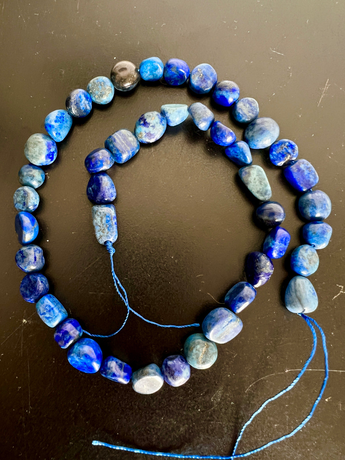 Fil de Pépites Lapis Lazuli 7-9mm