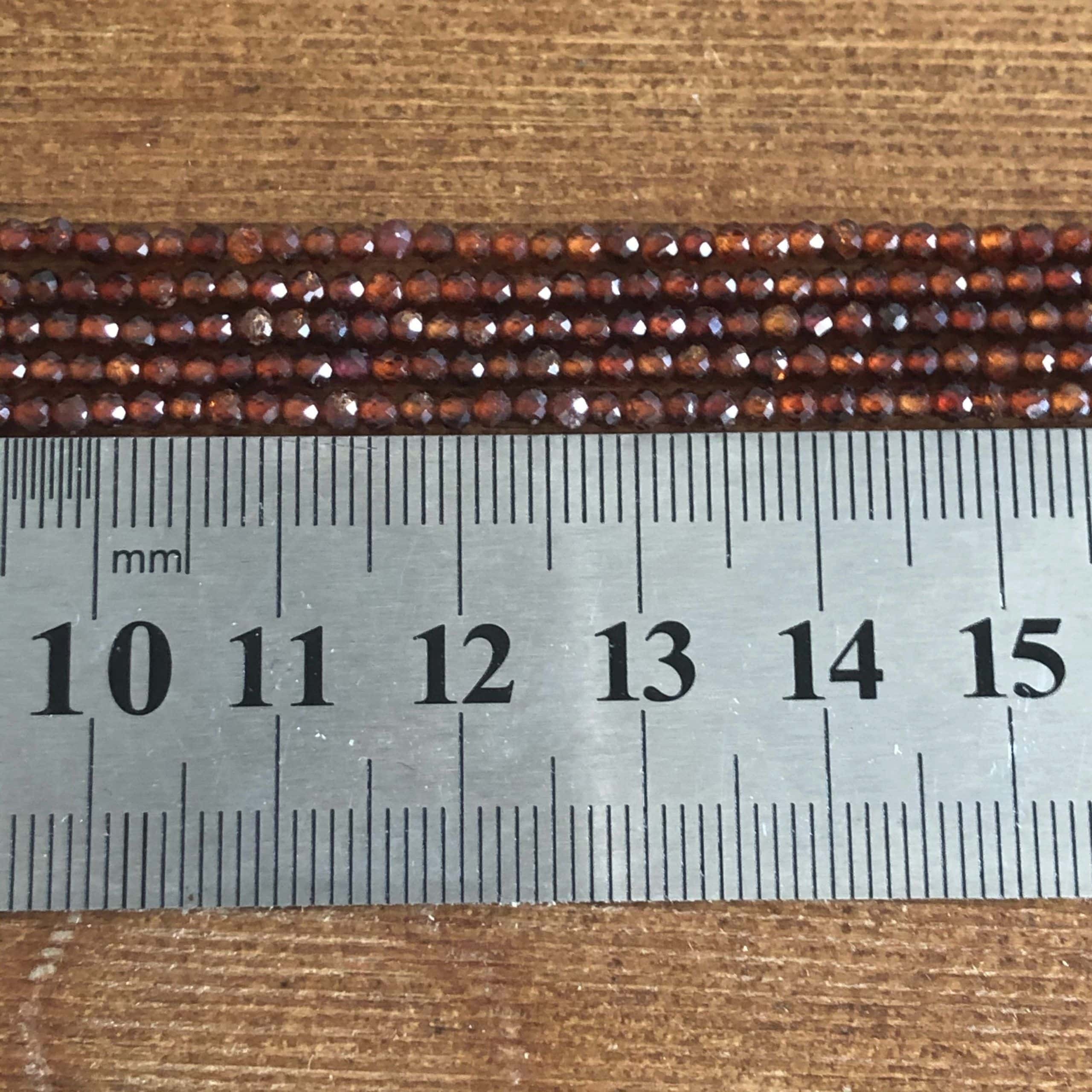Grenat Orange Foncé Facetté 2mm 1