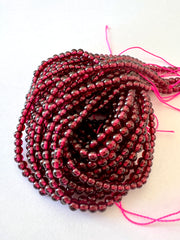Grenat Rond lisse 3mm