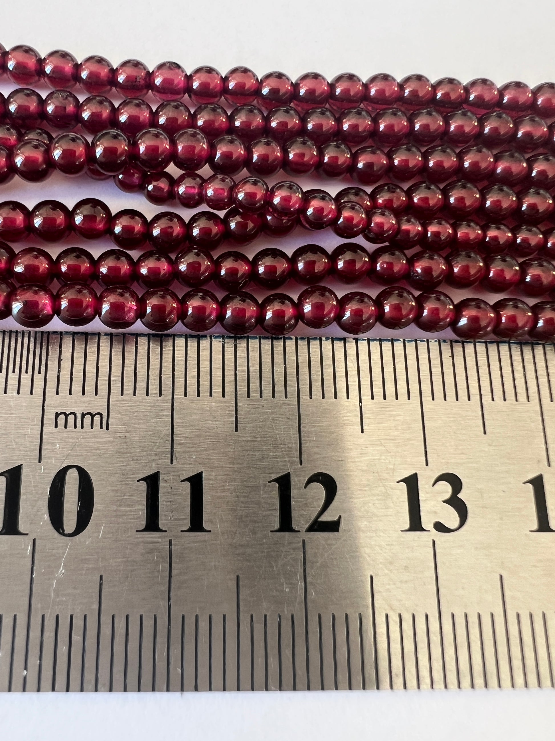 Grenat Rond lisse 3mm