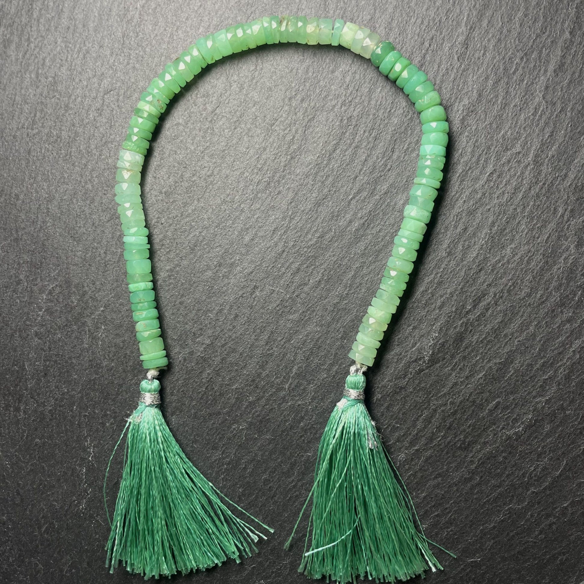 Heishi à Facette en Chrysoprase 2