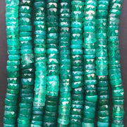 Heishi Facettées Onyx-Vert 6mm