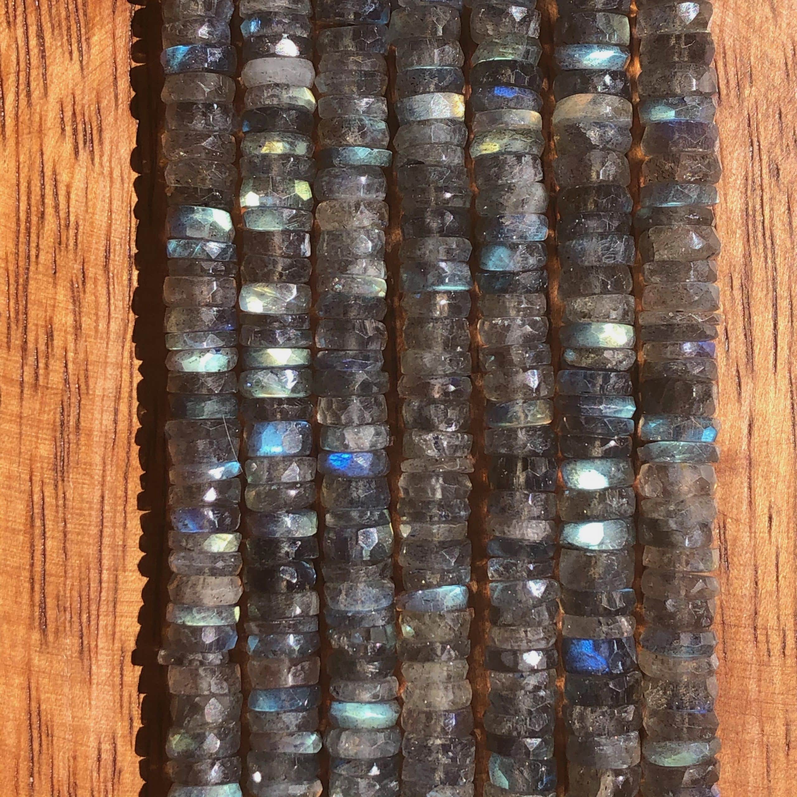 Heishi à Facettes Labradorite 6mm