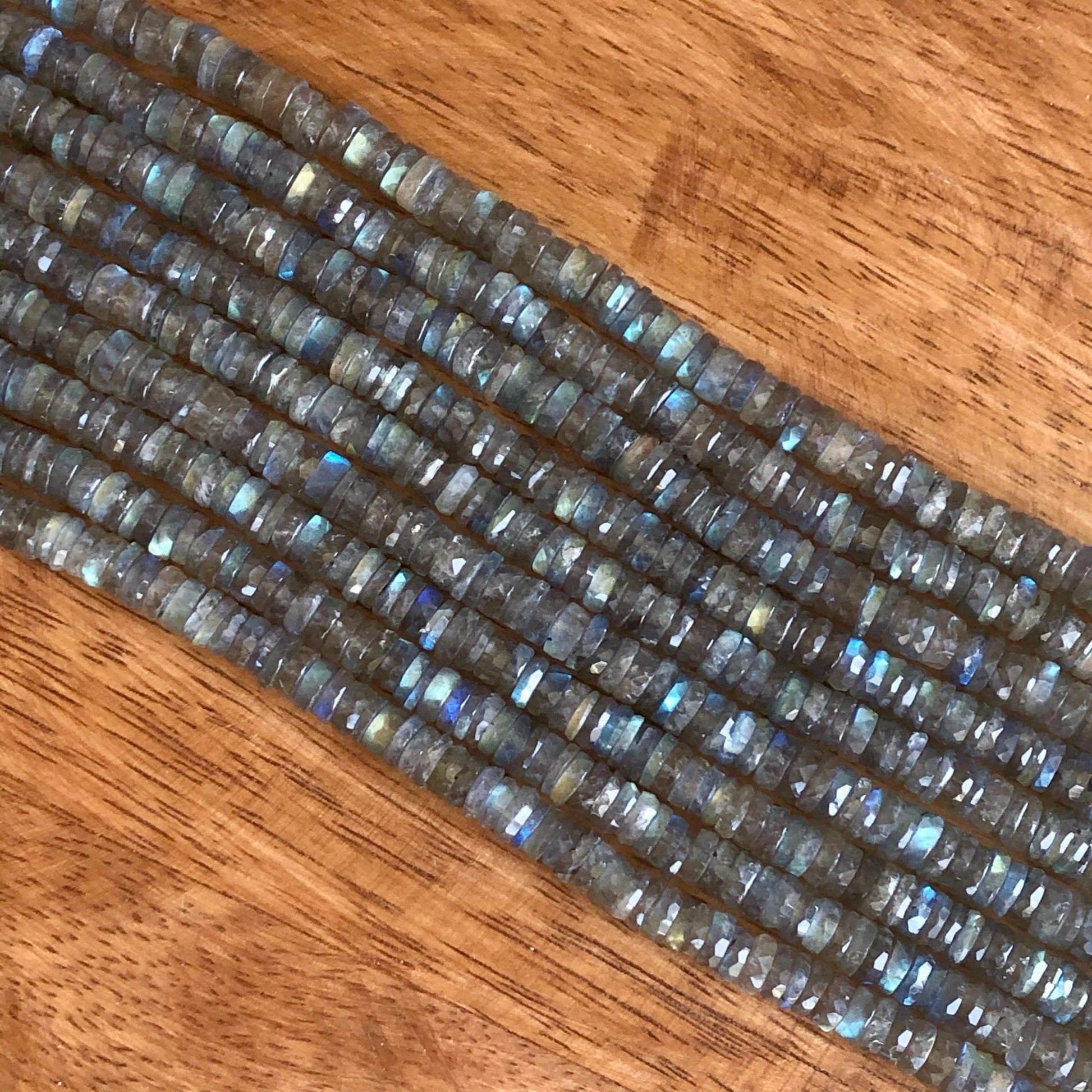 Heishi à Facettes Labradorite 6mm 3
