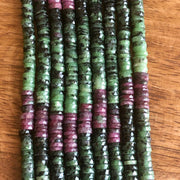 Heishi à Facettes en Rubis Zoïsite 6mm