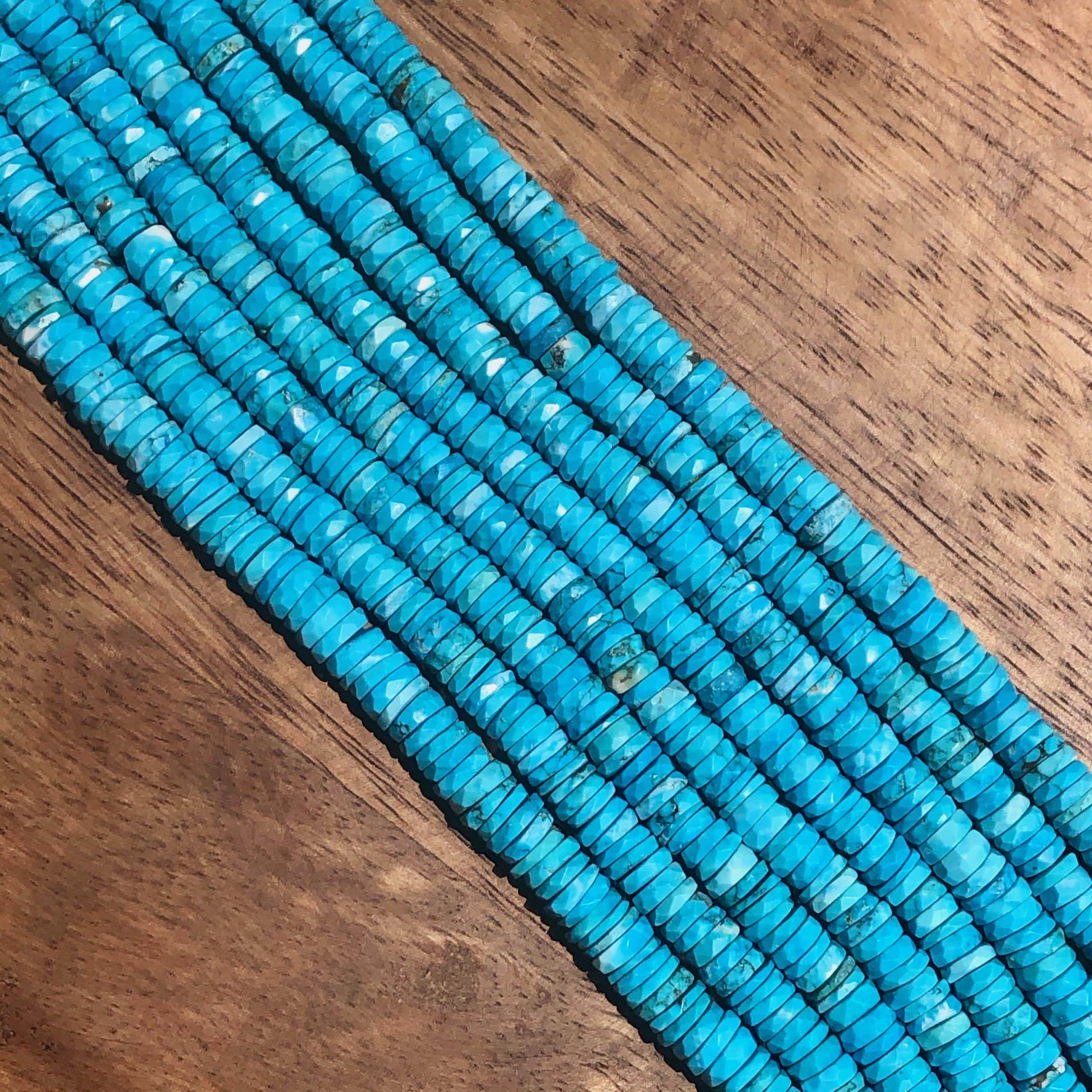 Heishi à Facettes en Turquoise 6-7 mm 3