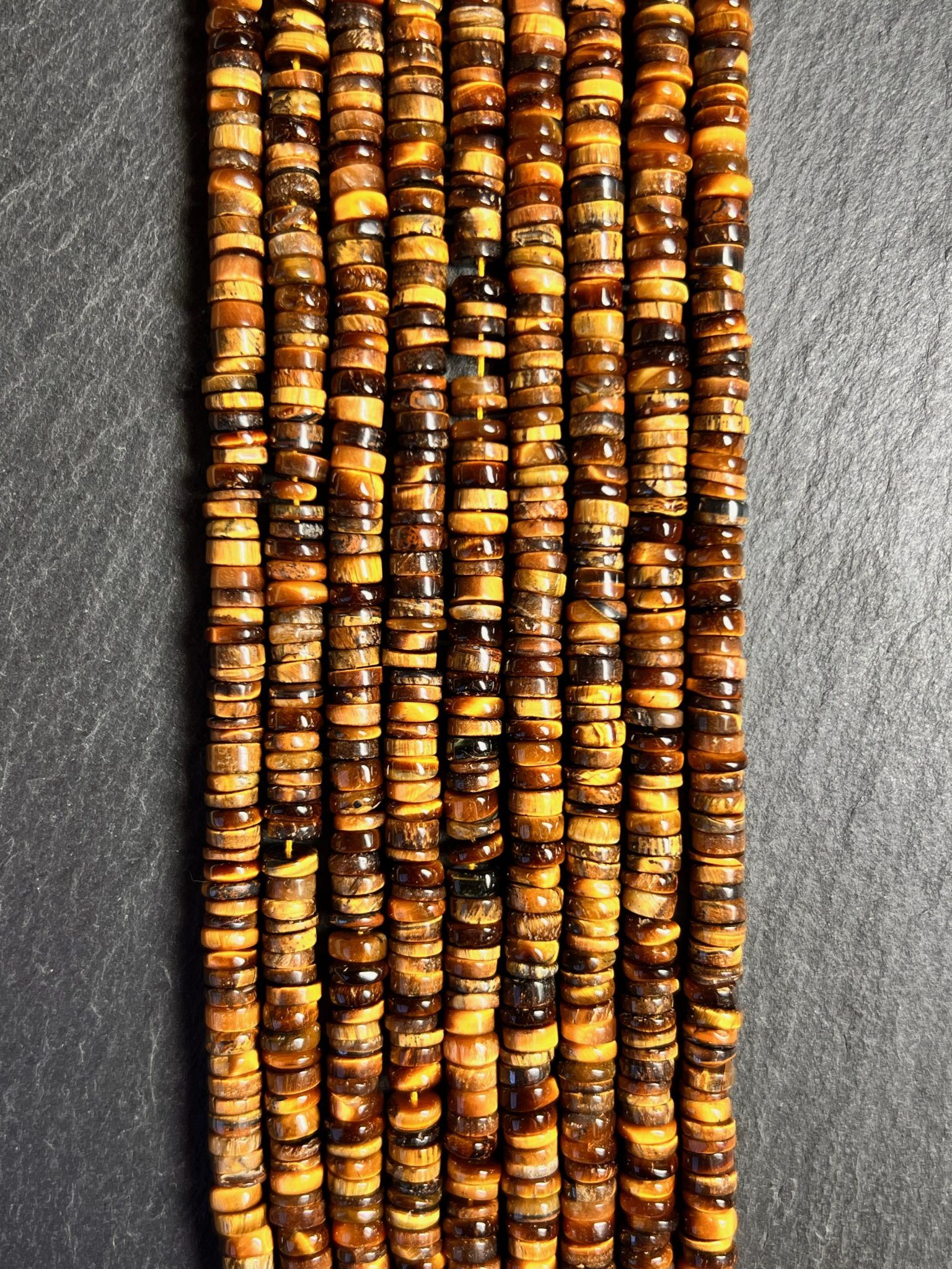 Heishi Oeil de Tigre 6mm 2