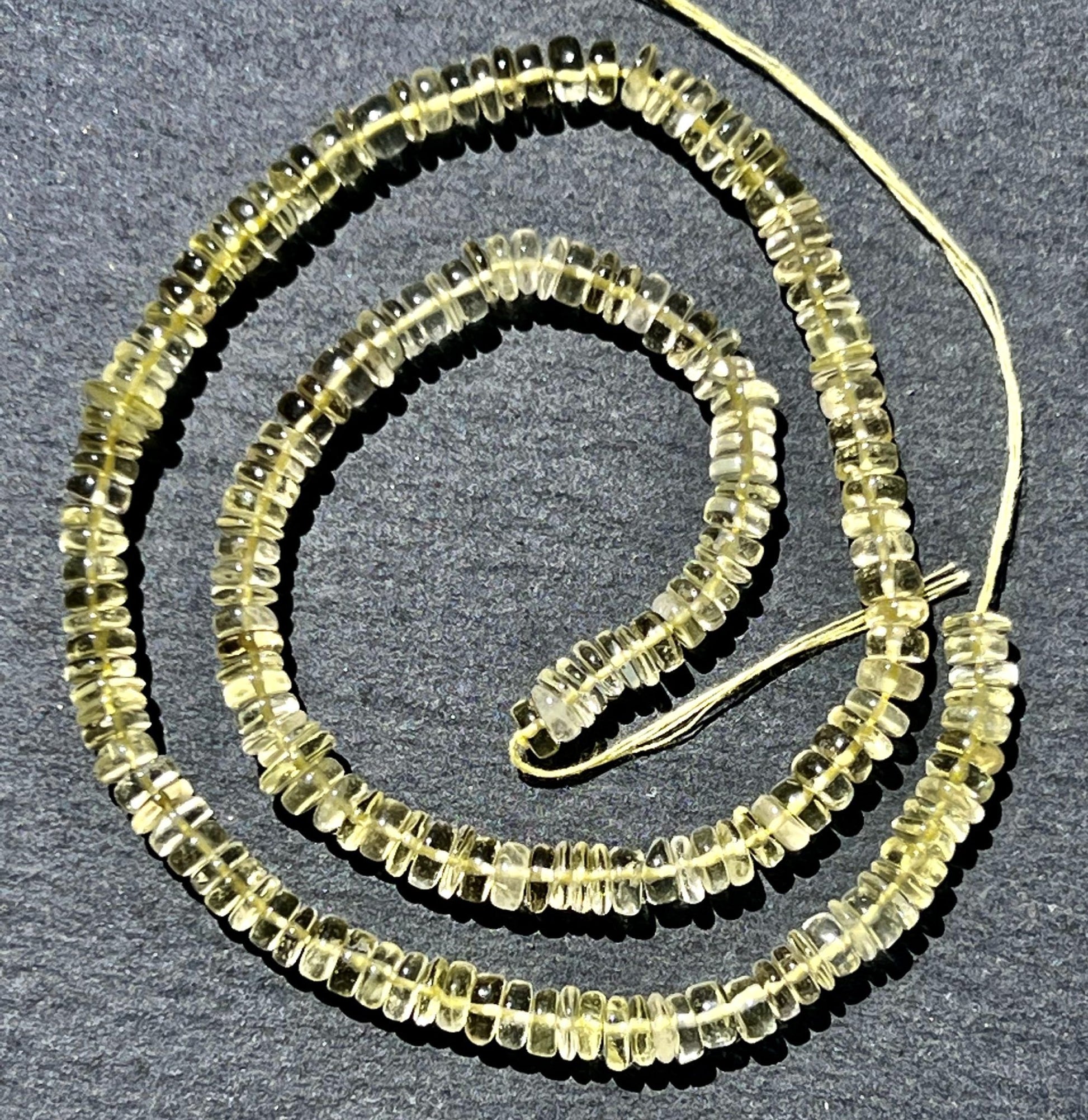 Heishi Quartz-citron 5-5,5mm