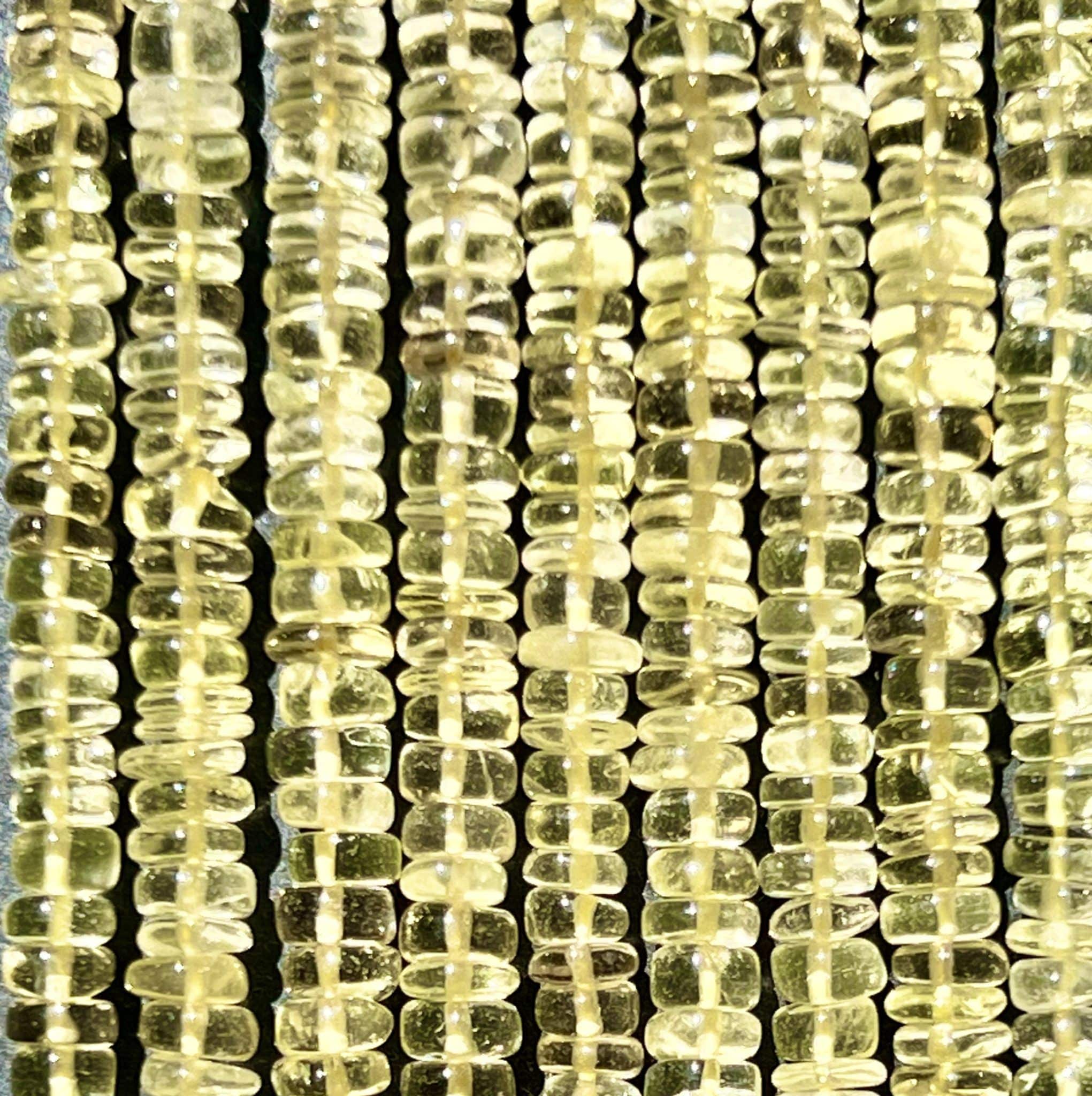 Heishi Quartz-citron 5-5,5mm 2