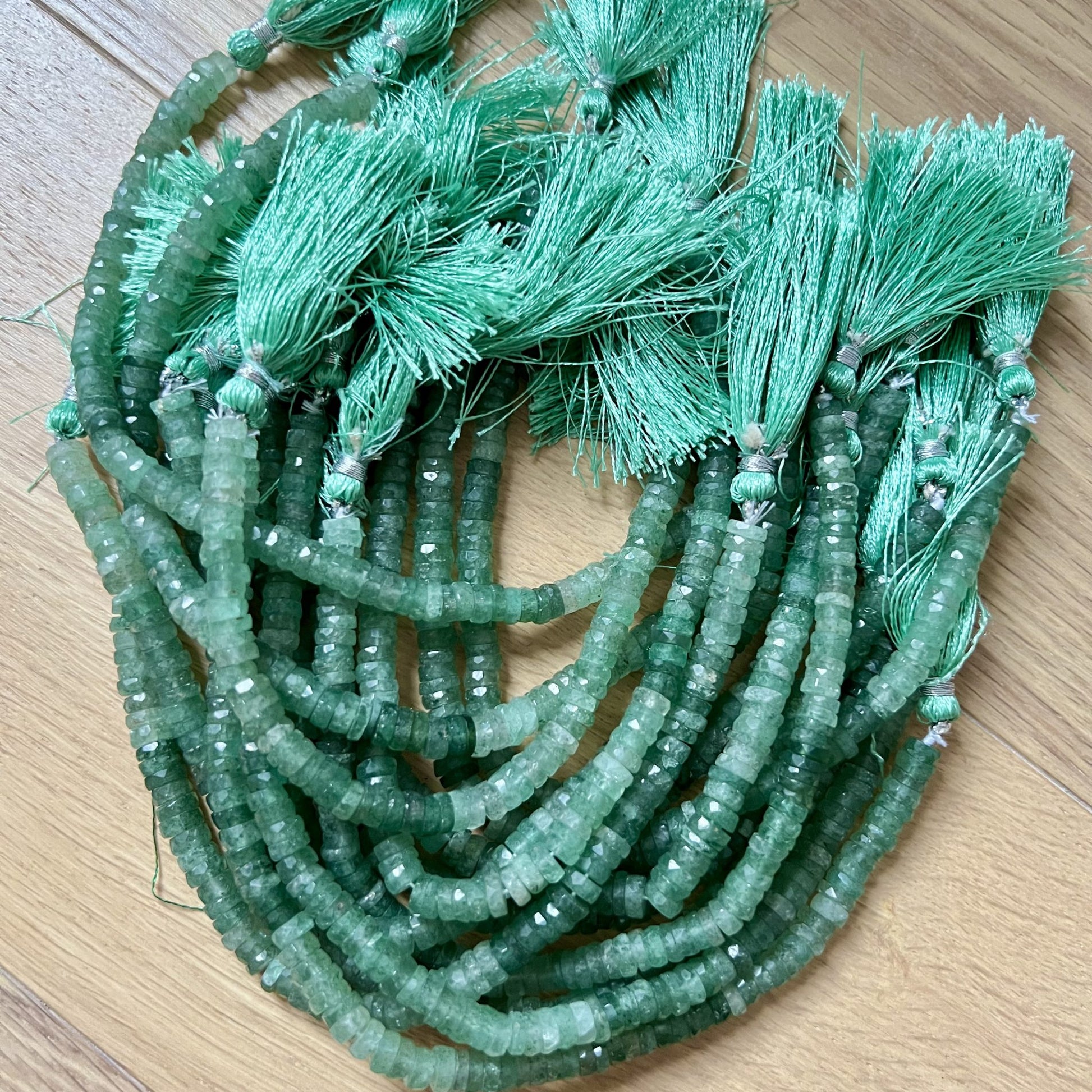 Heishi Quartz vert