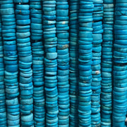 Heishi Turquoise reconstituée 4-5mm (2) 8
