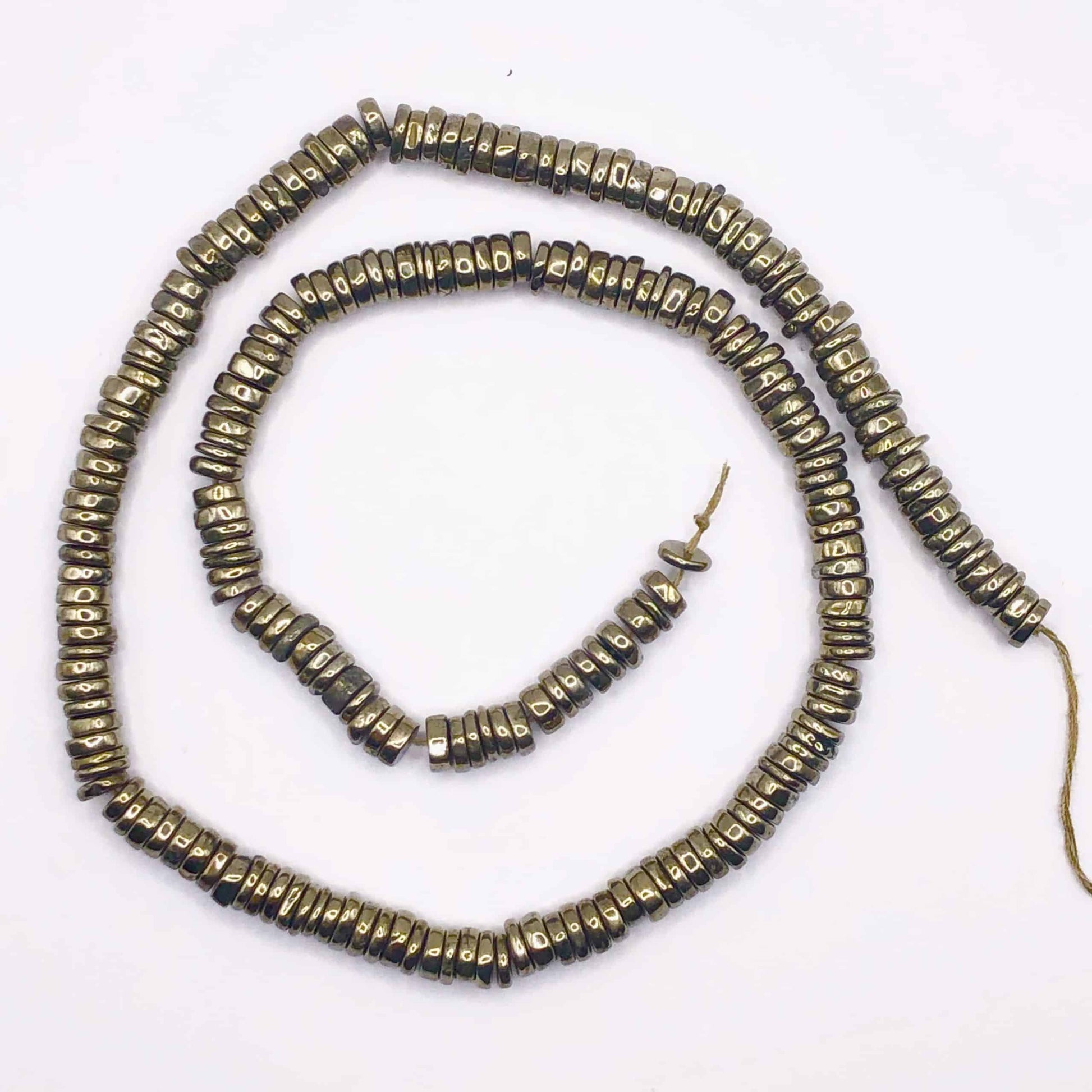Heishi en Pyrite 5 mm(2) 1