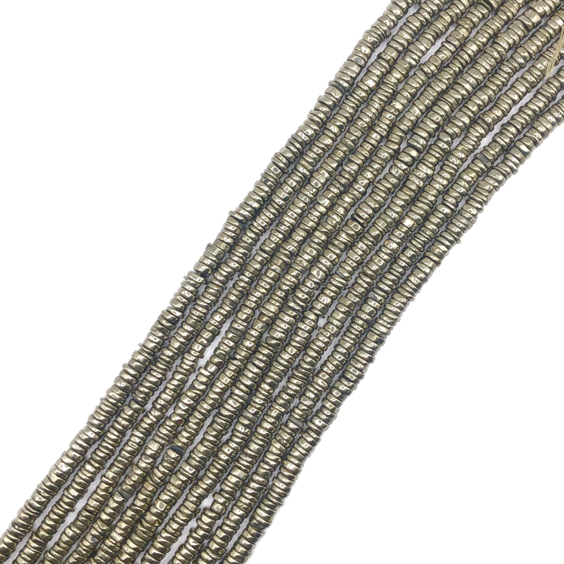 Heishi en Pyrite 5 mm(2) 2