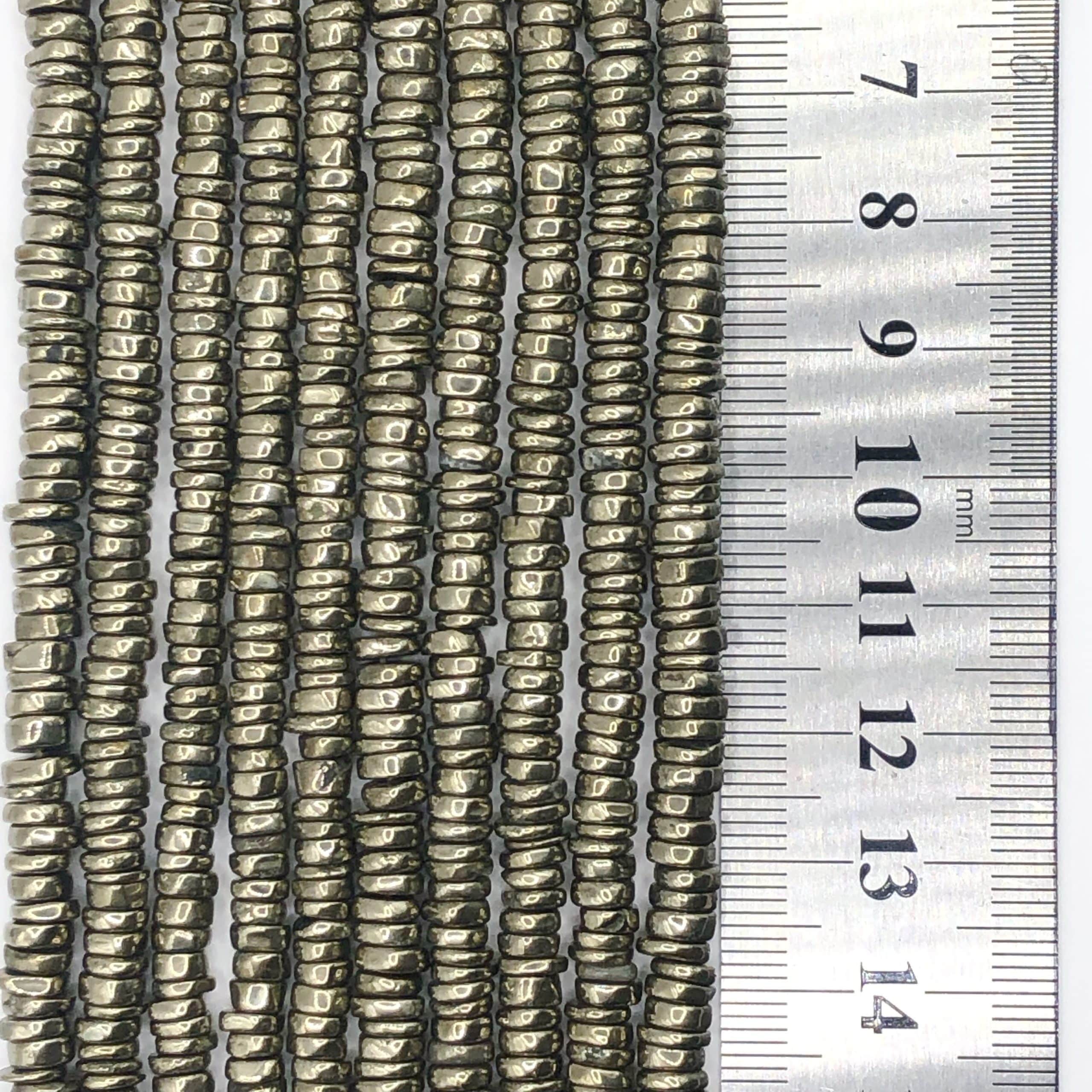 Heishi en Pyrite 5 mm(2) 3