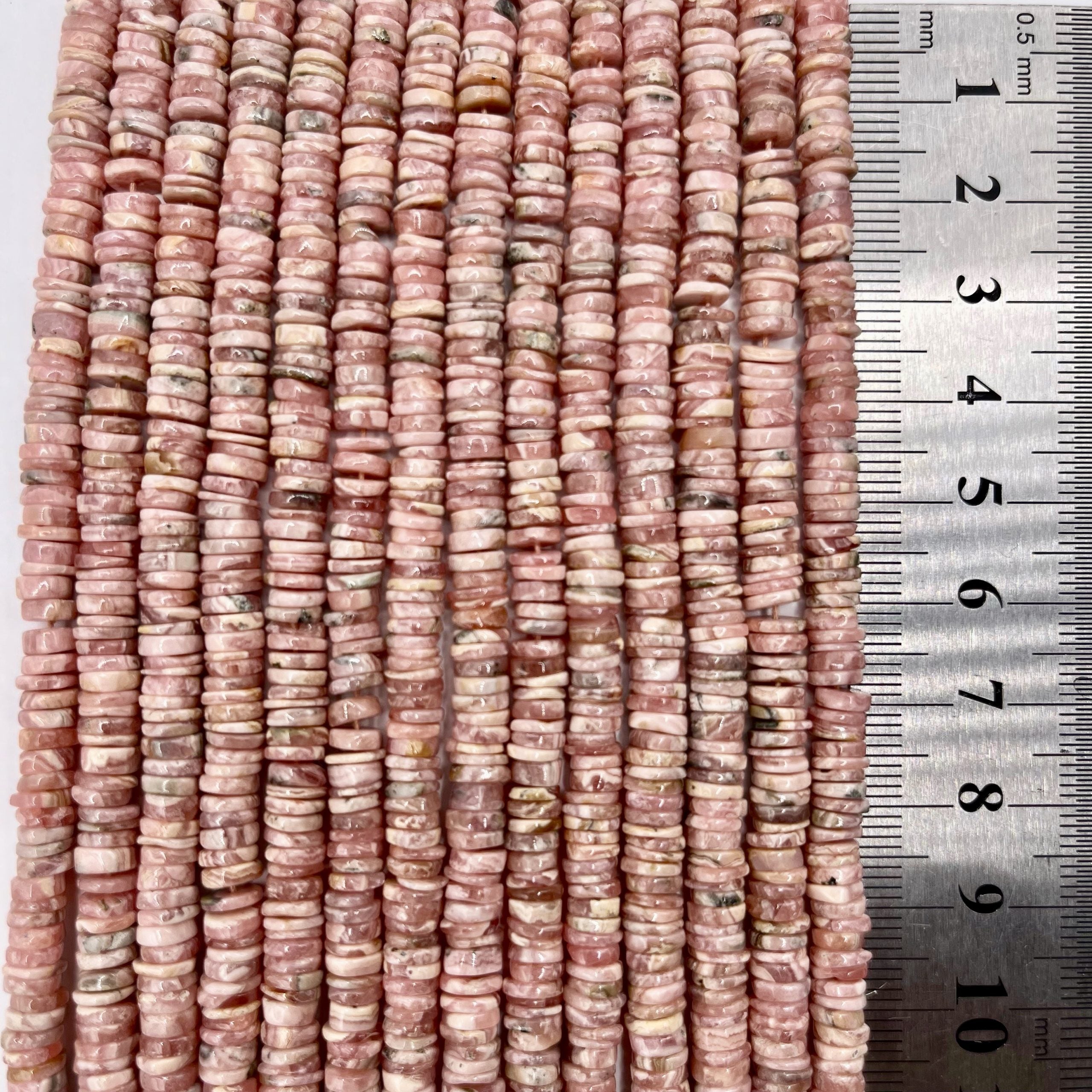 Heishi en Rhodochrosite 5-6 mm(1) 3