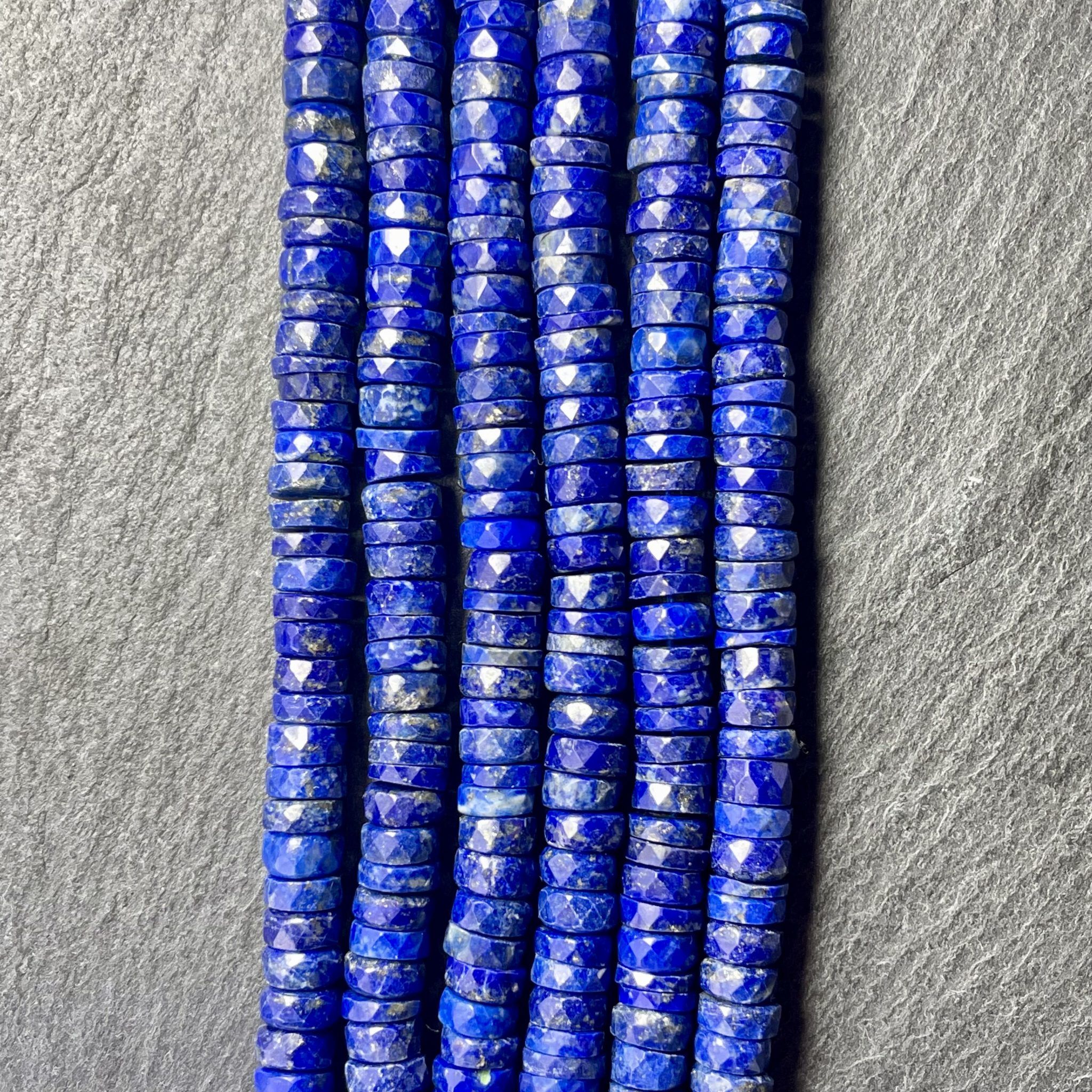 Heishi à facettes en Lapis Lazuli 7mm (2) 2
