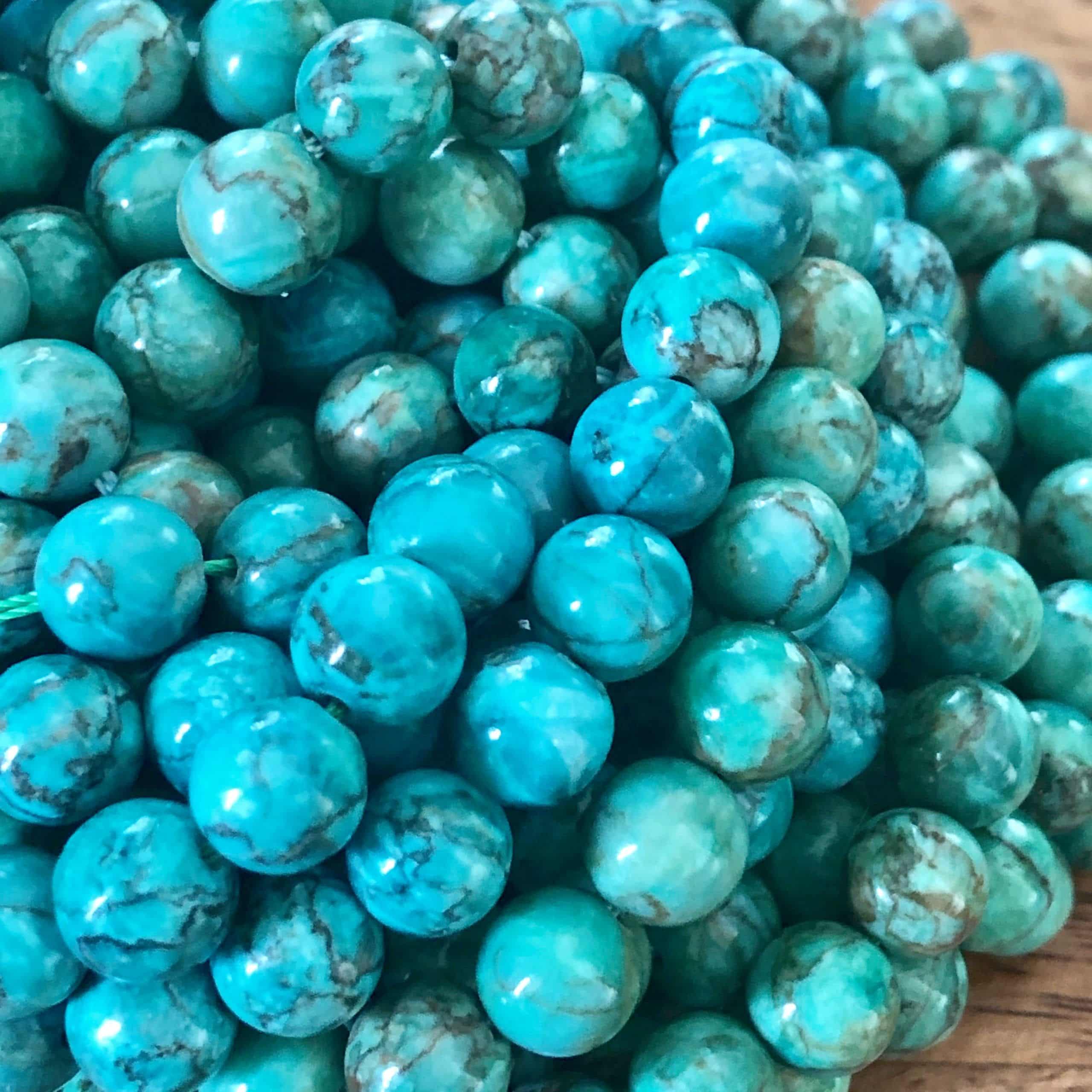 Howlite Teinte turquoise 8mm
