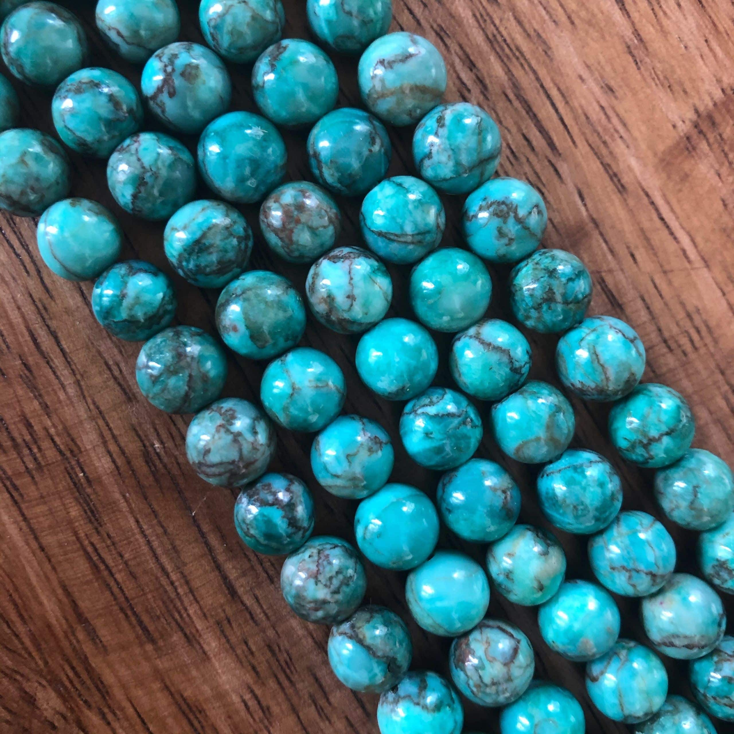 Howlite Teinte turquoise 8mm 1