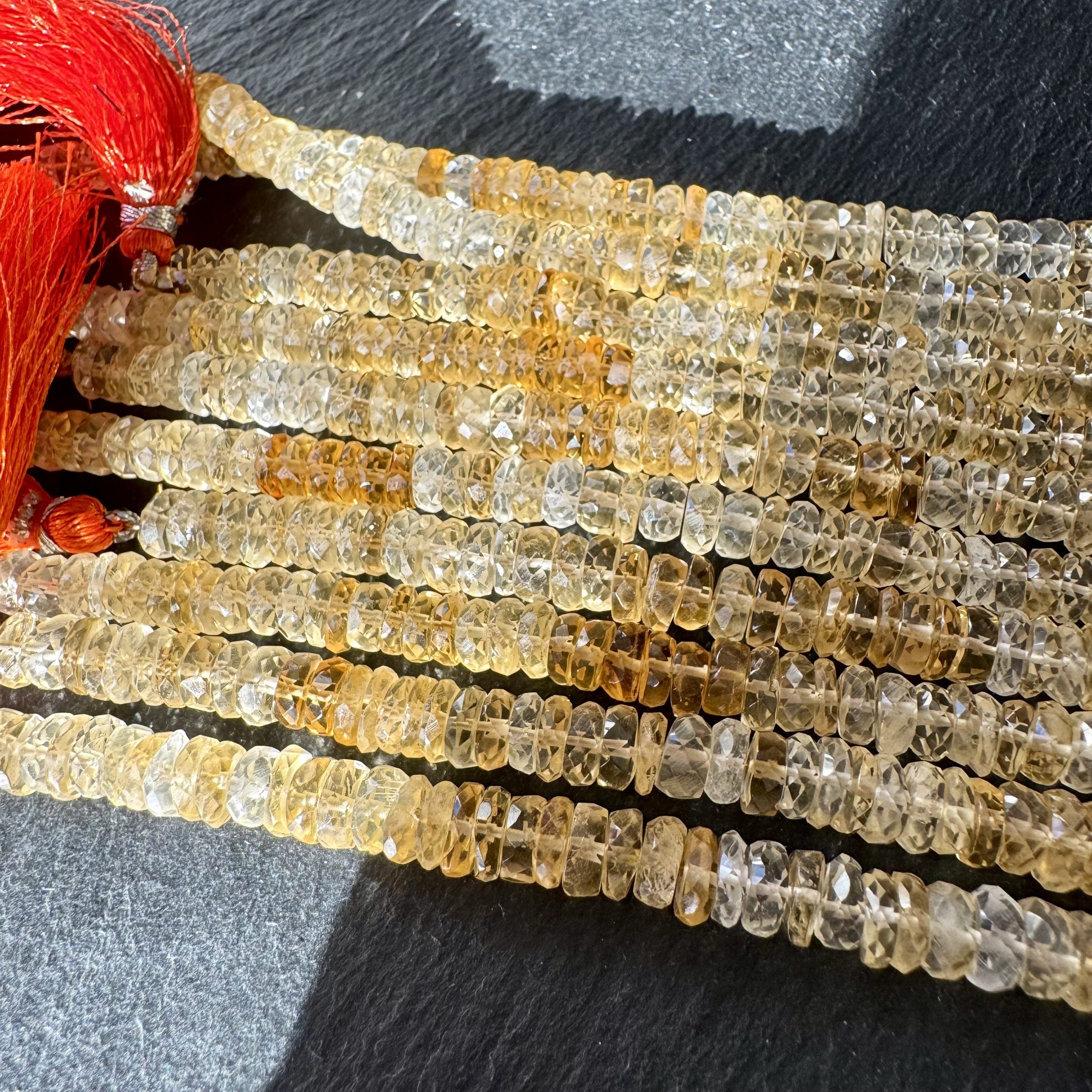 Heishi à Facette Citrine 6mm